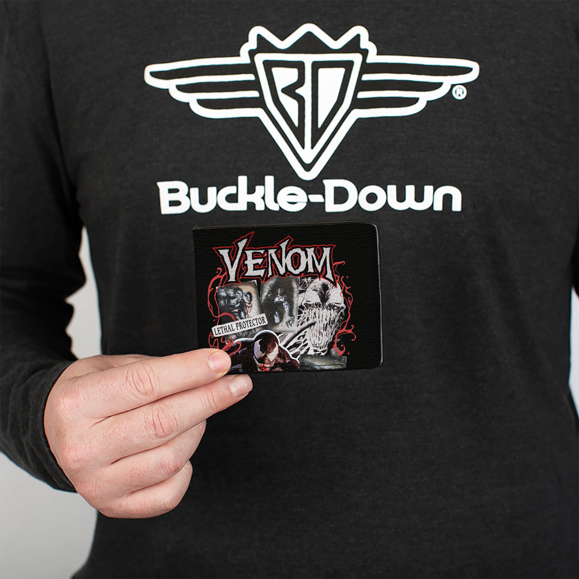 Bi-Fold Wallet - VENOM LETHAL PROTECTOR WE ARE VENOM Poses Black Bi-Fold Wallets Marvel Comics