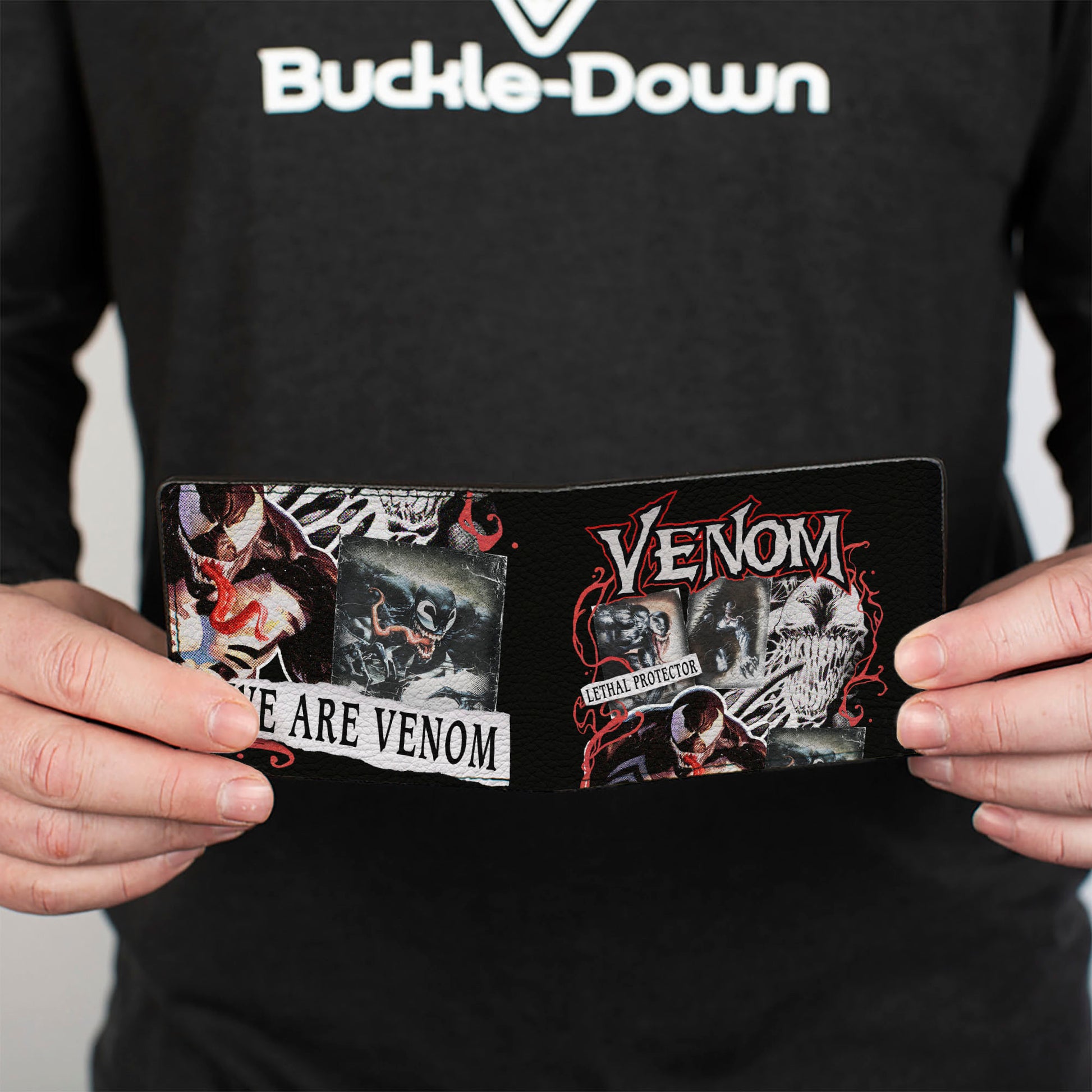 Bi-Fold Wallet - VENOM LETHAL PROTECTOR WE ARE VENOM Poses Black Bi-Fold Wallets Marvel Comics