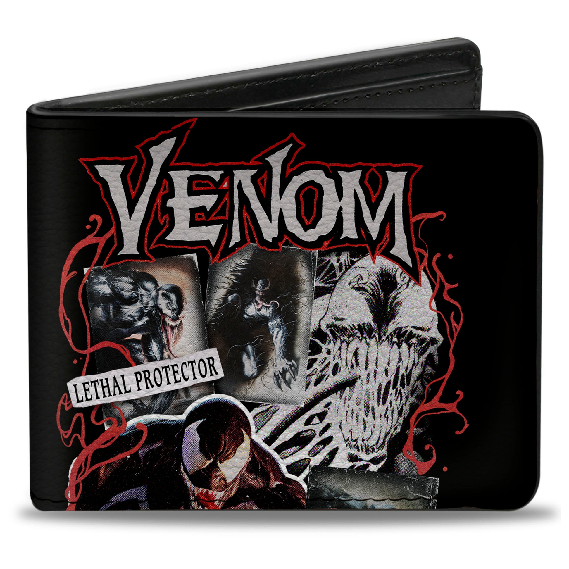 Bi-Fold Wallet - VENOM LETHAL PROTECTOR WE ARE VENOM Poses Black Bi-Fold Wallets Marvel Comics