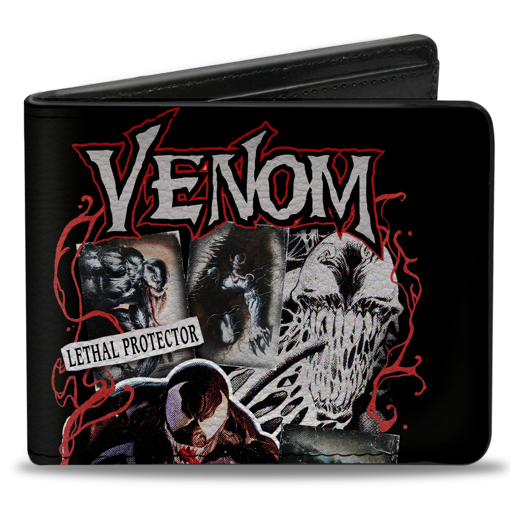 Bi-Fold Wallet - VENOM LETHAL PROTECTOR WE ARE VENOM Poses Black Bi-Fold Wallets Marvel Comics