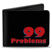 Bi-Fold Wallet - 99 PROBLEMS Black Red Bi-Fold Wallets Buckle-Down
