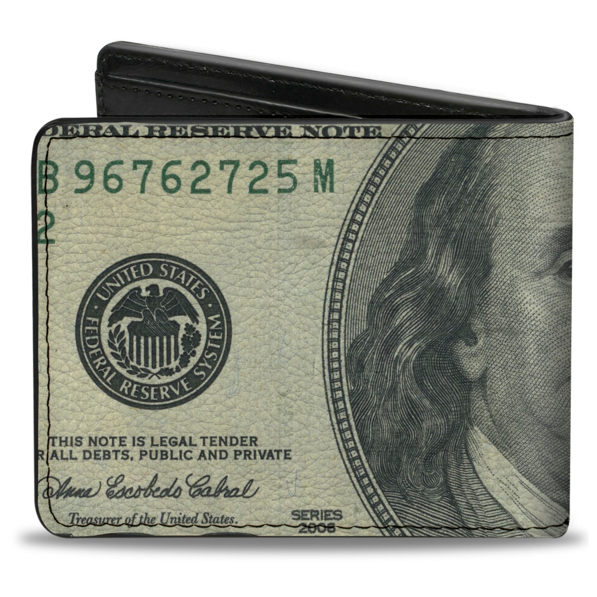 Bi-Fold Wallet - 100 Dollar Bill CLOSE-UP Bi-Fold Wallets Buckle-Down