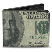 Bi-Fold Wallet - 100 Dollar Bill CLOSE-UP Bi-Fold Wallets Buckle-Down