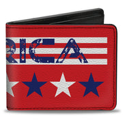 Bi-Fold Wallet - 'MERICA Stripes Stars Red White Blue Bi-Fold Wallets Buckle-Down