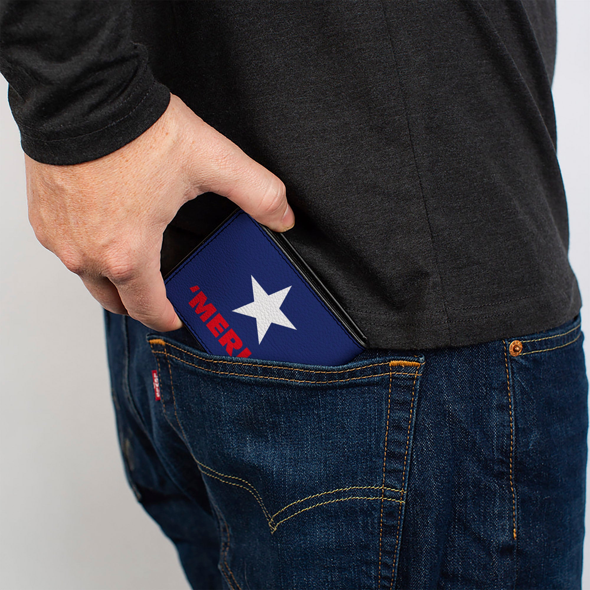 Bi-Fold Wallet - 'MERICA Star Blue Red White Bi-Fold Wallets Buckle-Down