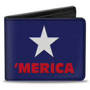 Bi-Fold Wallet - 'MERICA Star Blue Red White Bi-Fold Wallets Buckle-Down