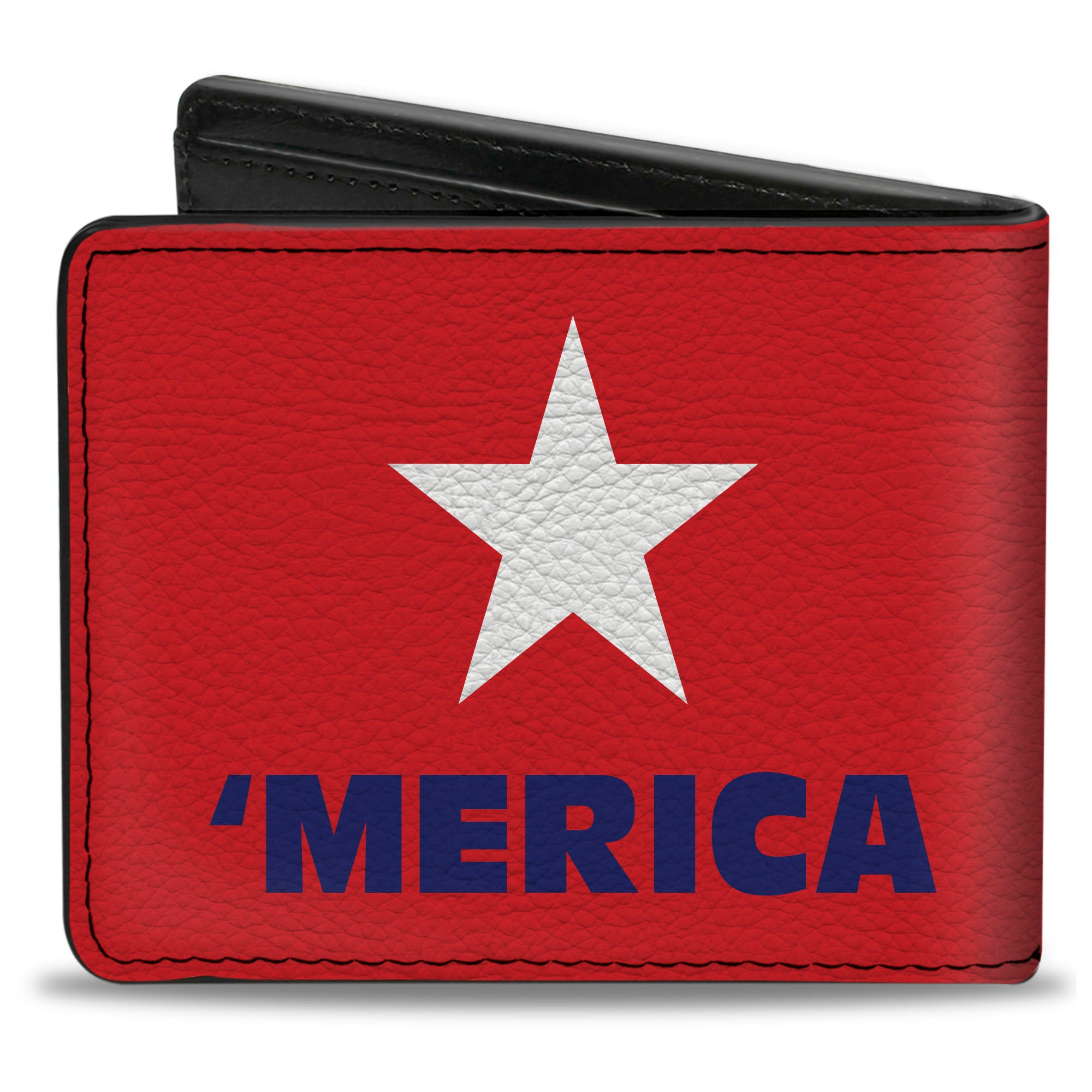 Bi-Fold Wallet - 'MERICA Star Red Blue White Bi-Fold Wallets Buckle-Down