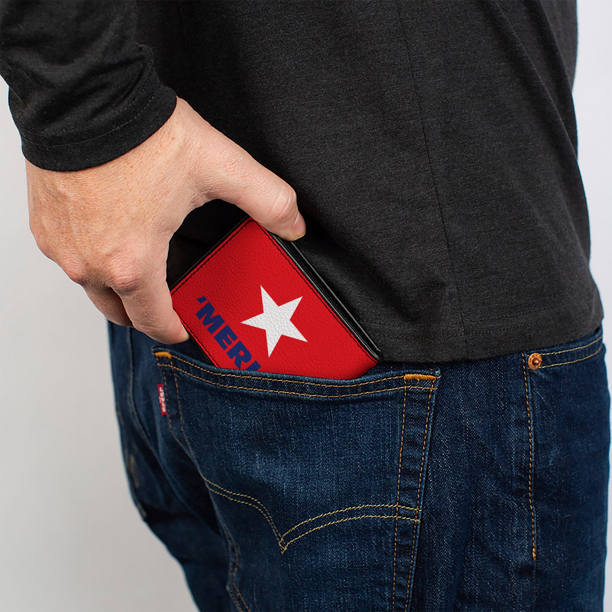 Bi-Fold Wallet - 'MERICA Star Red Blue White Bi-Fold Wallets Buckle-Down