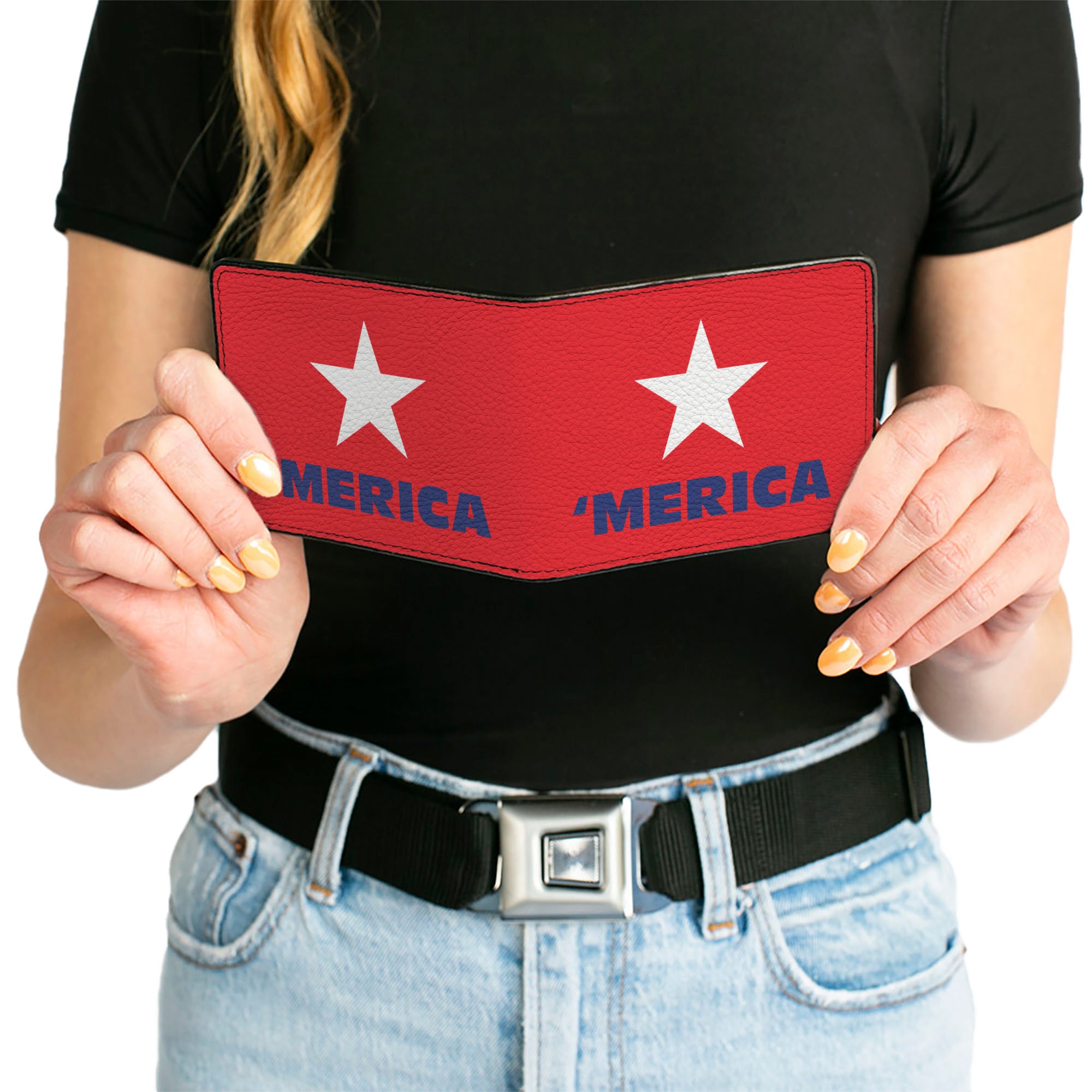 Bi-Fold Wallet - 'MERICA Star Red Blue White Bi-Fold Wallets Buckle-Down