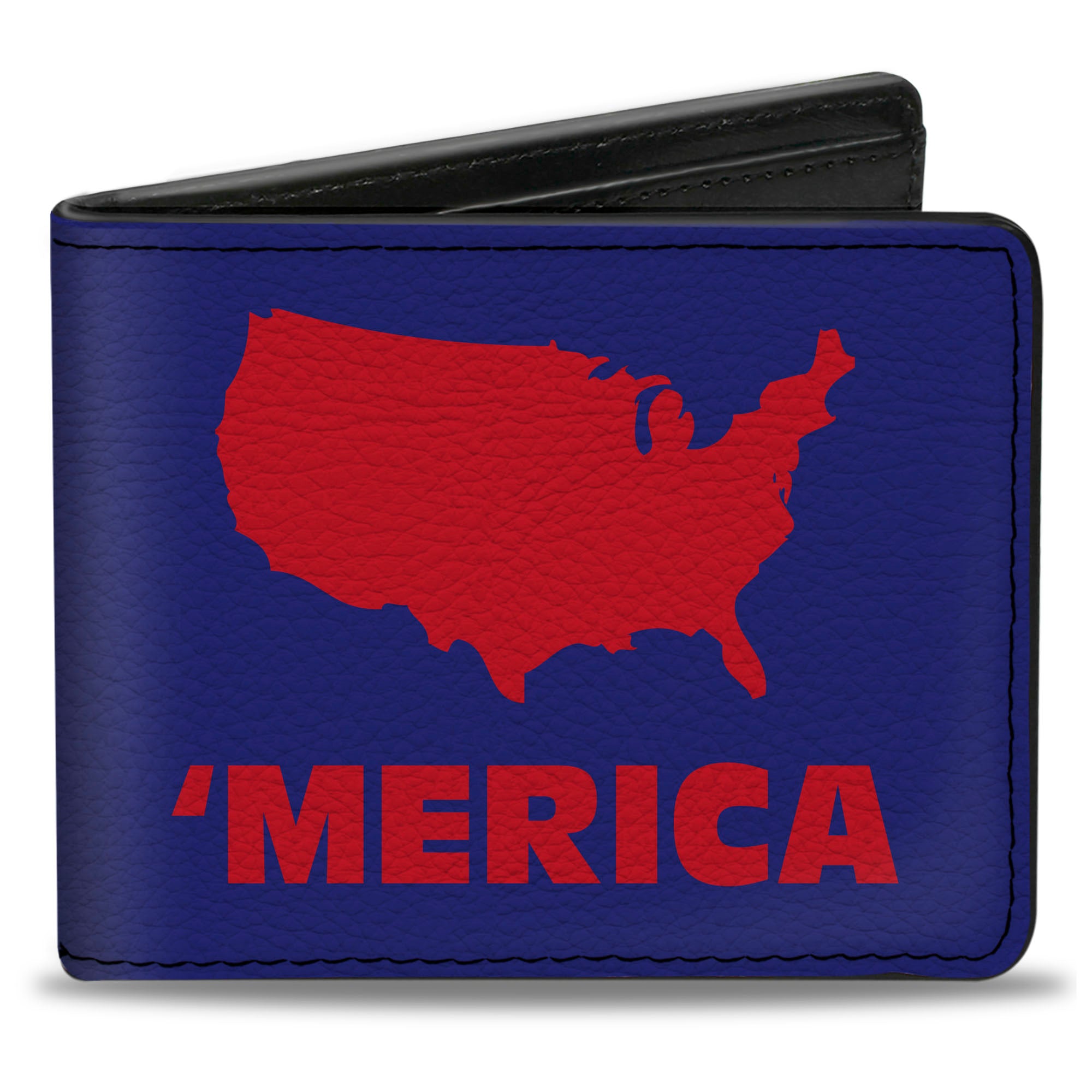 Bi-Fold Wallet - 'MERICA USA Silhouette Blue Red Bi-Fold Wallets Buckle-Down