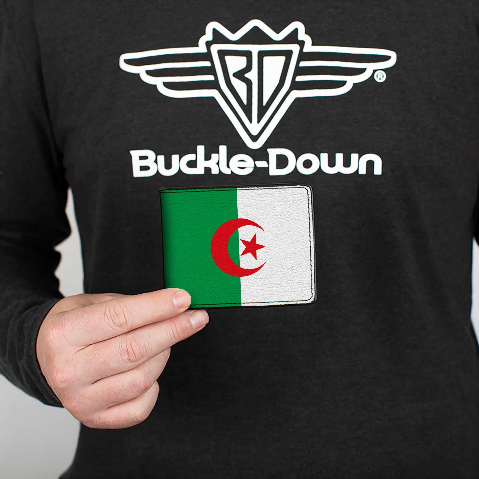 Bi-Fold Wallet - Algeria Flags Bi-Fold Wallets Buckle-Down