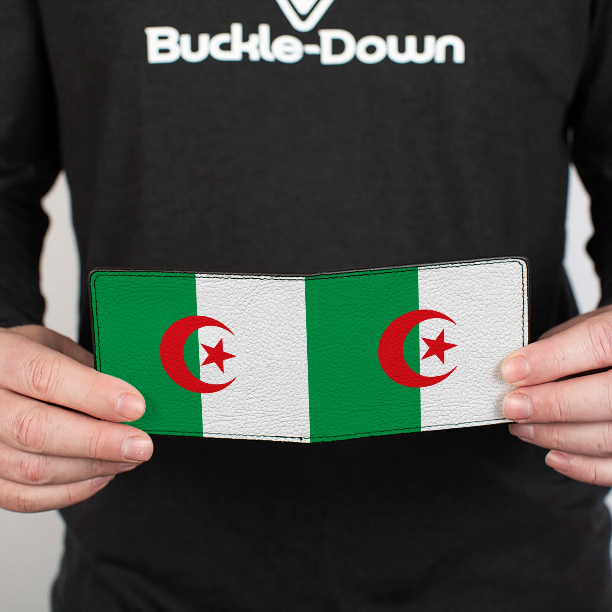 Bi-Fold Wallet - Algeria Flags Bi-Fold Wallets Buckle-Down