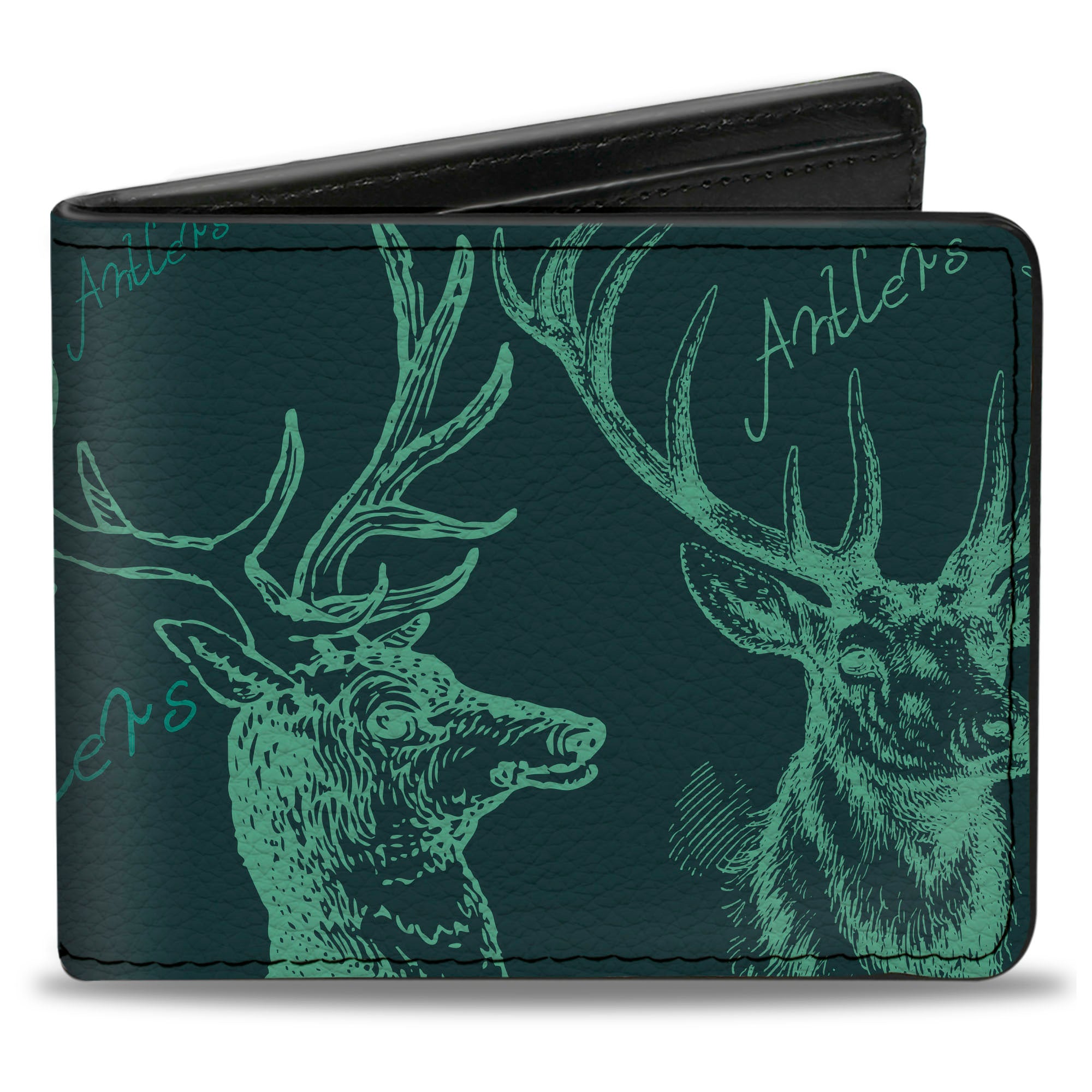 Bi-Fold Wallet - Antlers Turquoise Bi-Fold Wallets Buckle-Down