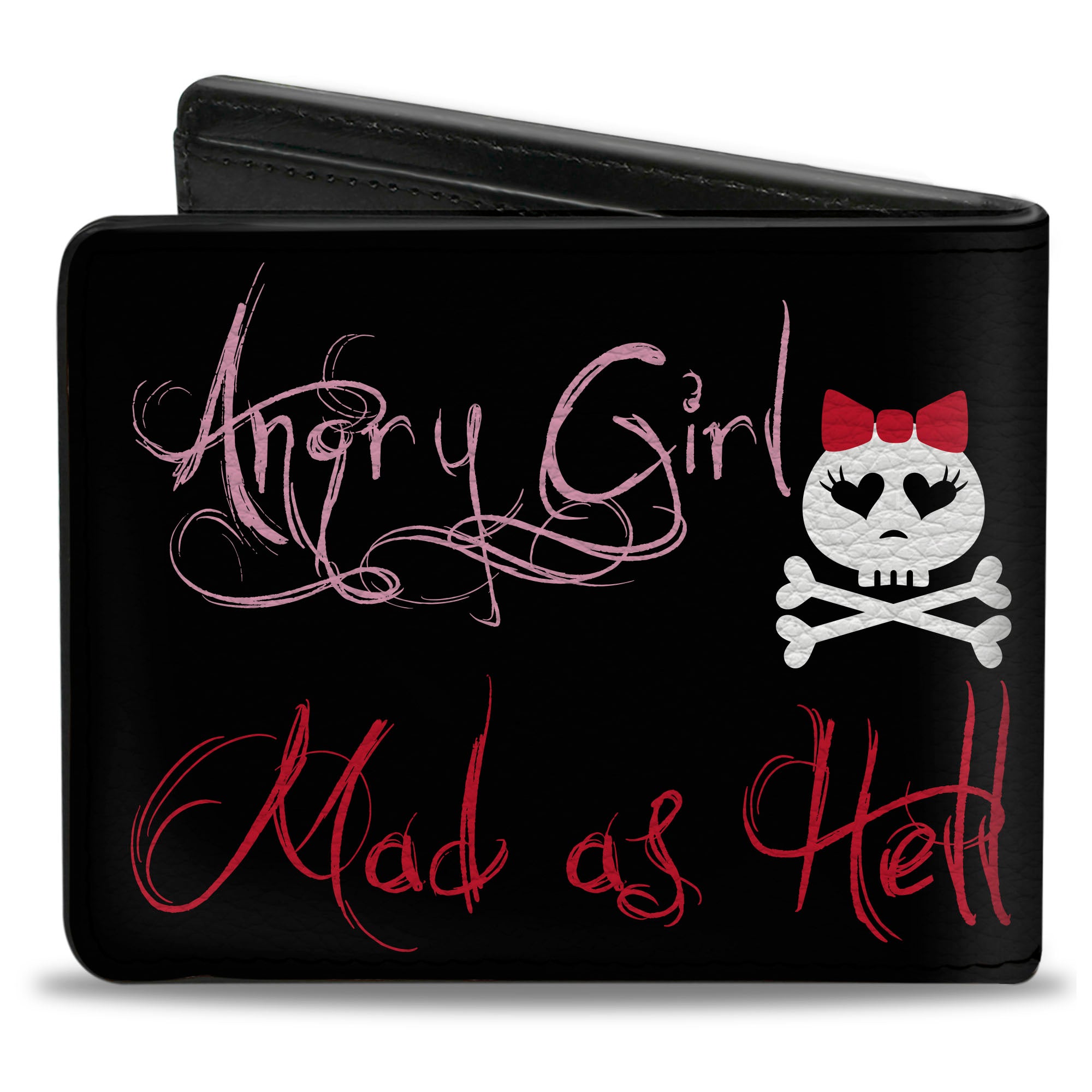Bi-Fold Wallet - Angry Girl Mad As Hell You Make Me Sick Bi-Fold Wallets Buckle-Down