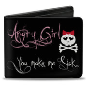 Bi-Fold Wallet - Angry Girl Mad As Hell You Make Me Sick Bi-Fold Wallets Buckle-Down
