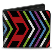 Bi-Fold Wallet - Arrows Black Multi Color Bi-Fold Wallets Buckle-Down