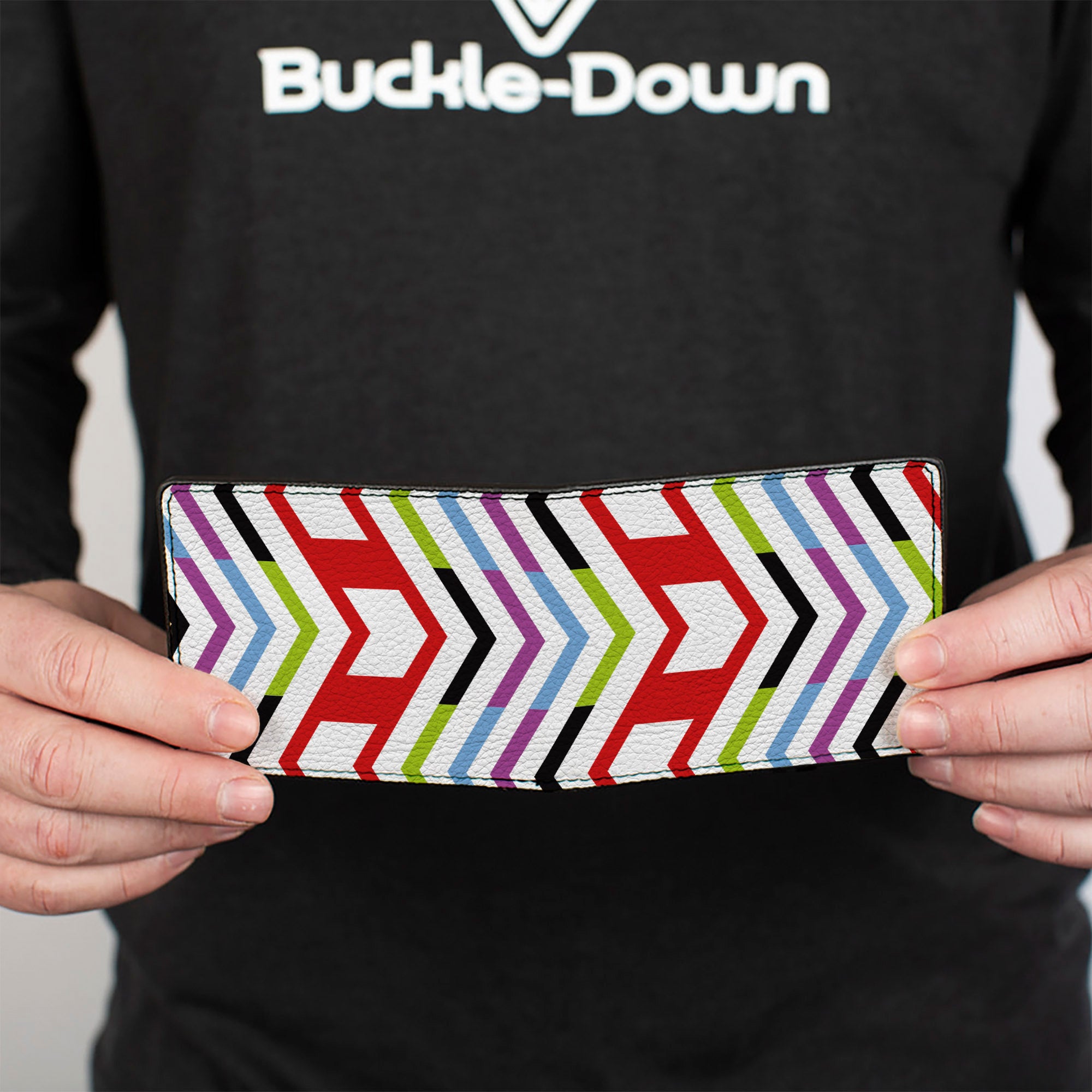 Bi-Fold Wallet - Arrows White Multi Color Bi-Fold Wallets Buckle-Down
