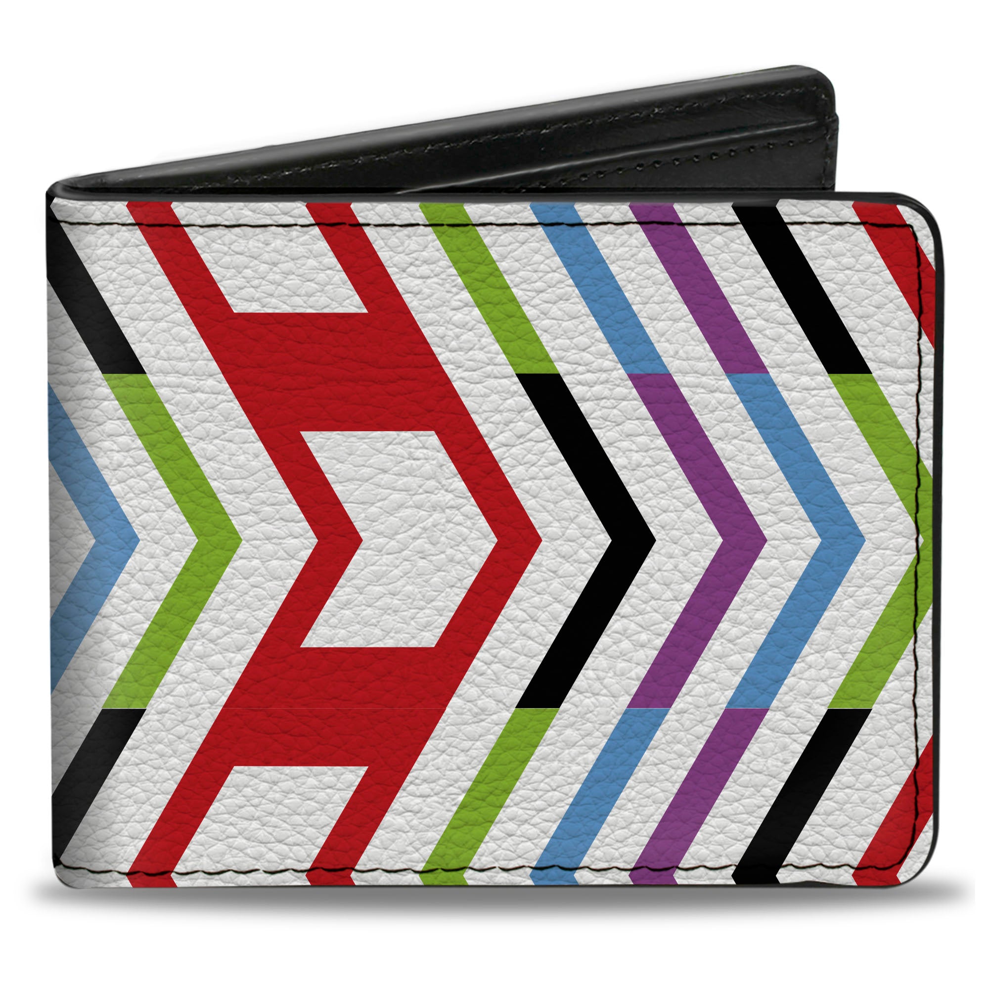 Bi-Fold Wallet - Arrows White Multi Color Bi-Fold Wallets Buckle-Down