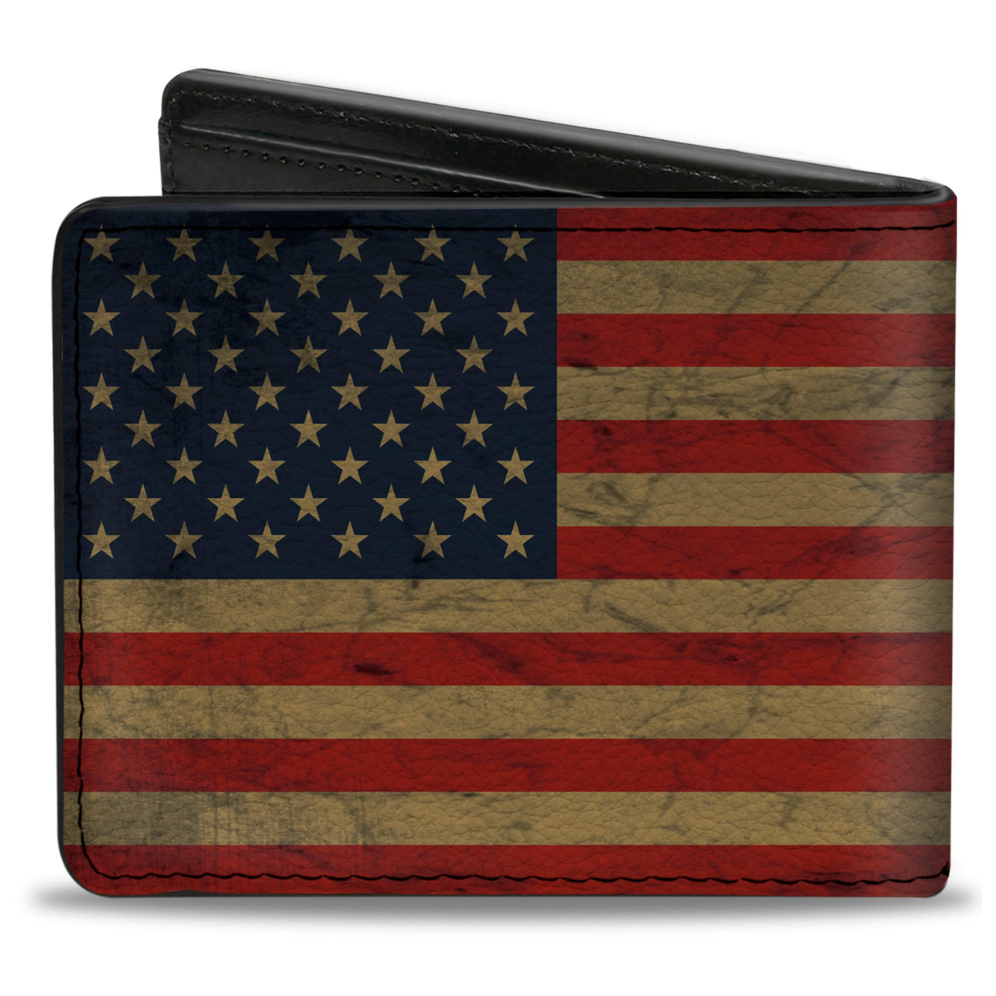 Bi-Fold Wallet - American Flag Weathered Bi-Fold Wallets Buckle-Down
