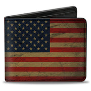 Bi-Fold Wallet - American Flag Weathered Bi-Fold Wallets Buckle-Down