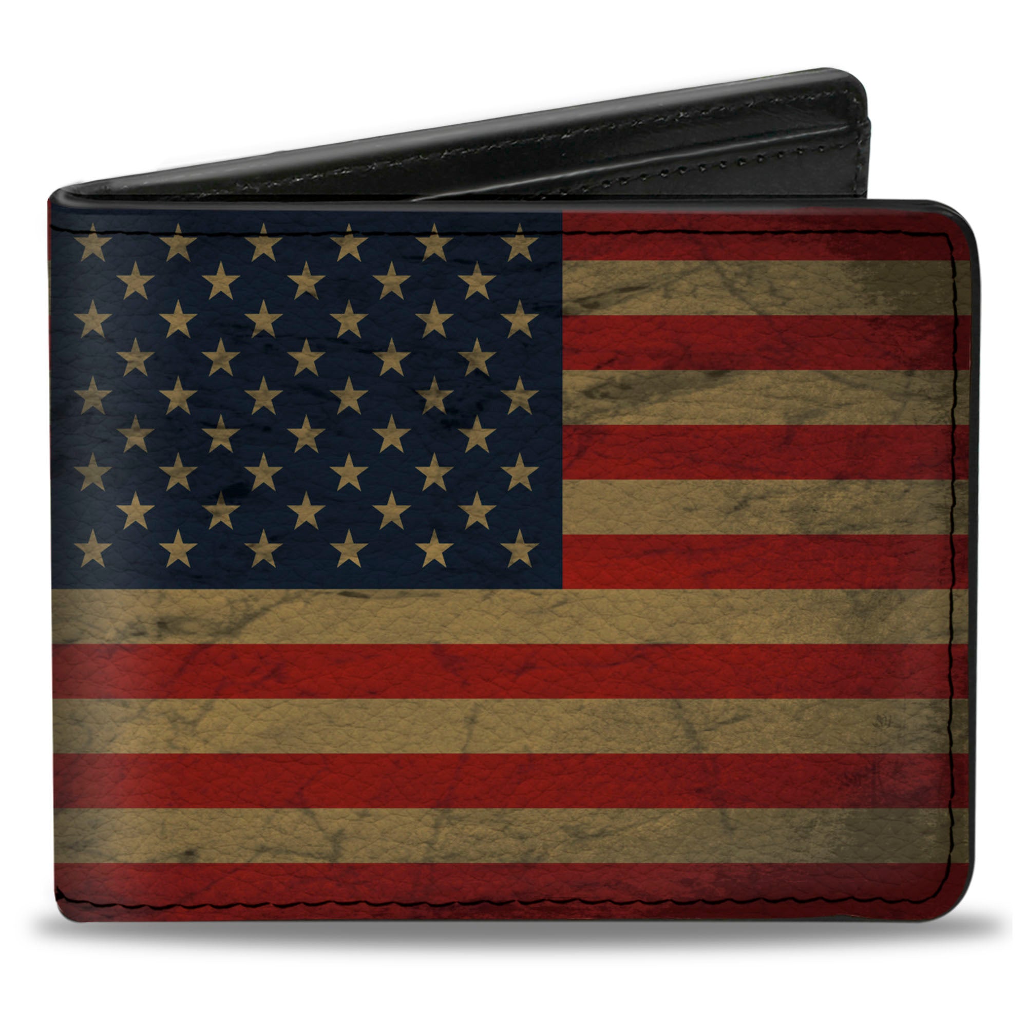 Bi-Fold Wallet - American Flag Weathered Bi-Fold Wallets Buckle-Down