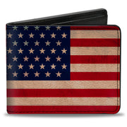Bi-Fold Wallet - American Flag Weathered Color Bi-Fold Wallets Buckle-Down