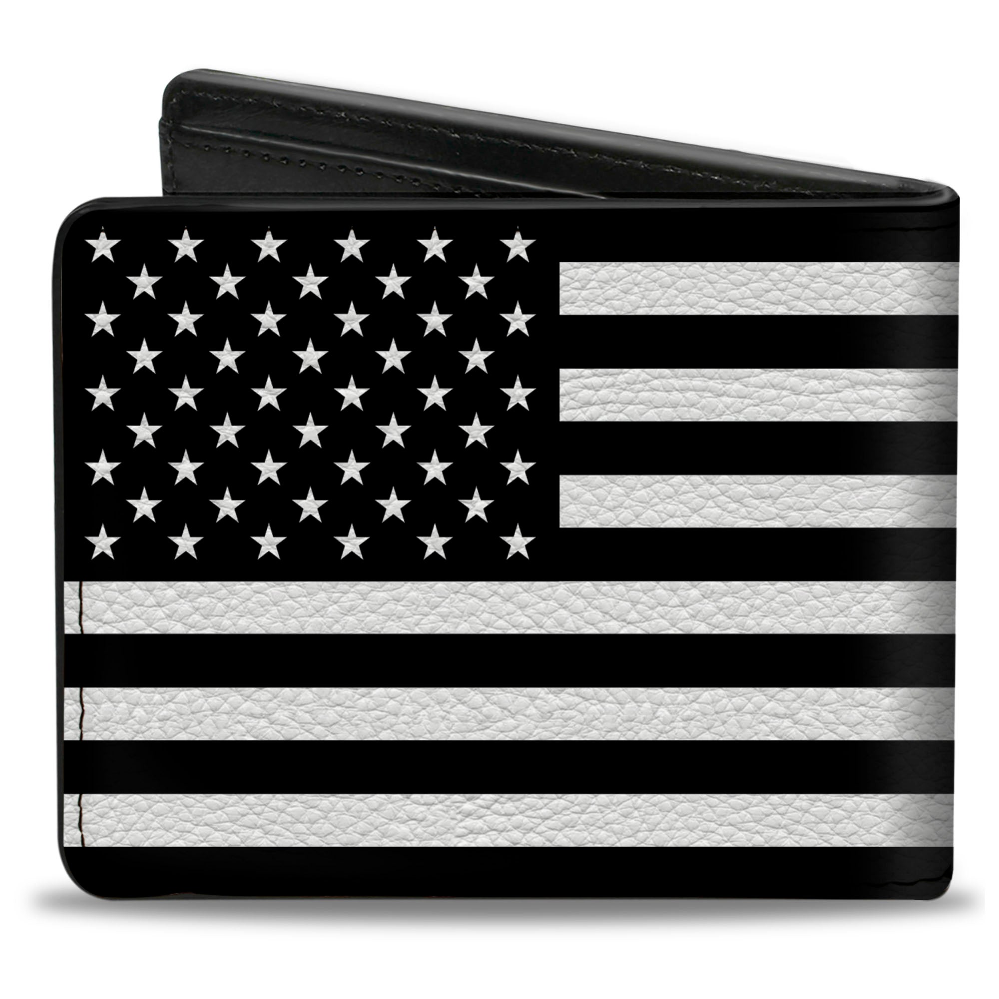 Bi-Fold Wallet - American Flag Black White Bi-Fold Wallets Buckle-Down