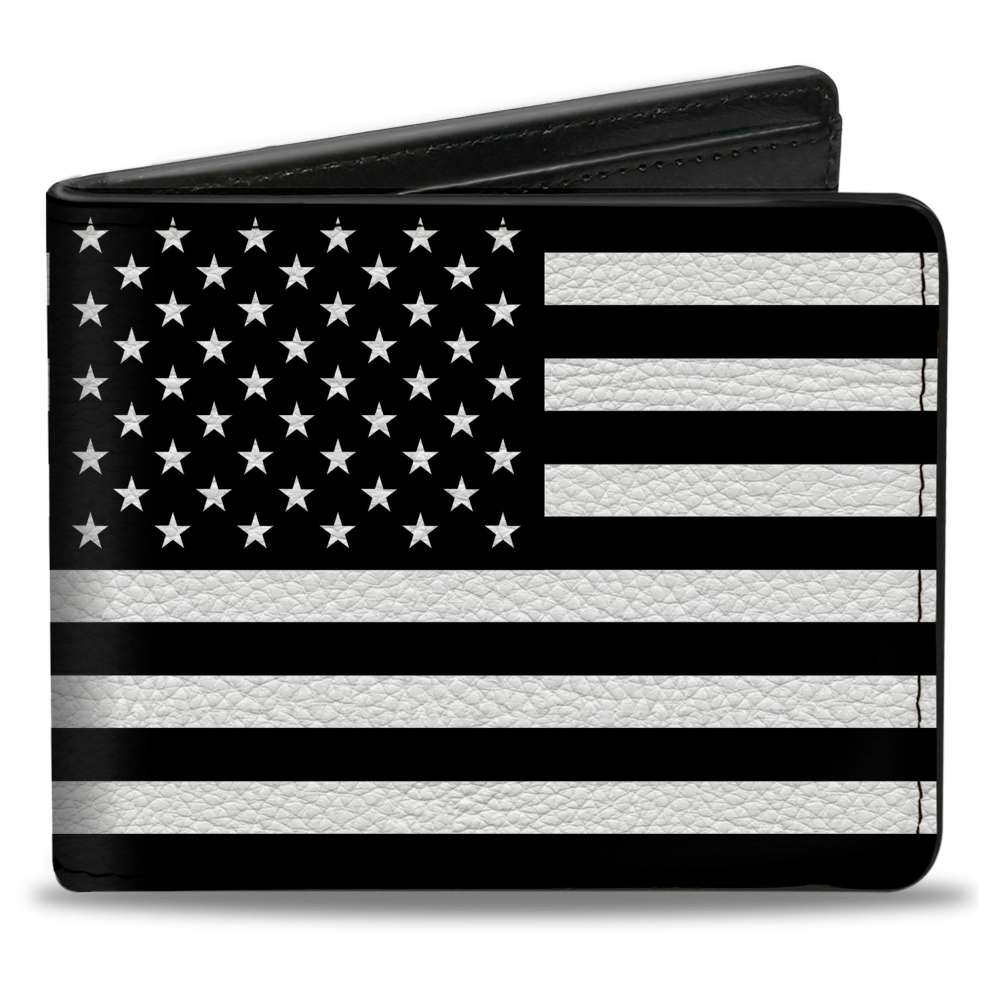 Bi-Fold Wallet - American Flag Black White Bi-Fold Wallets Buckle-Down