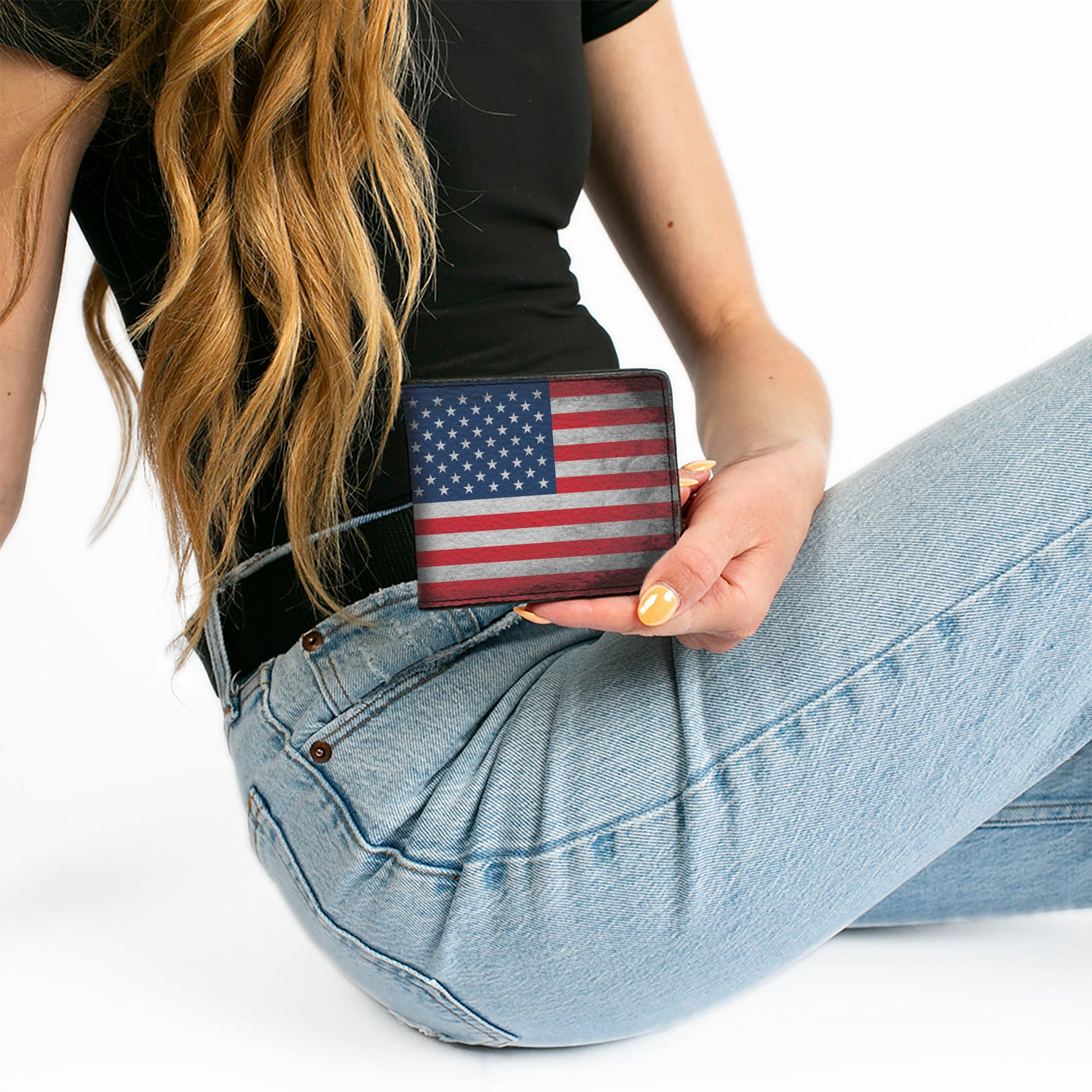 Bi-Fold Wallet - American Flag Distressed Bi-Fold Wallets Buckle-Down