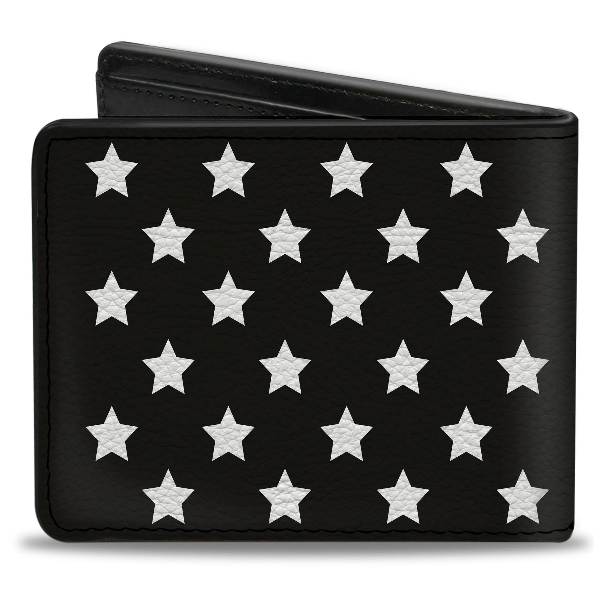 Bi-Fold Wallet - American Flag CLOSE-UP Black White Bi-Fold Wallets Buckle-Down