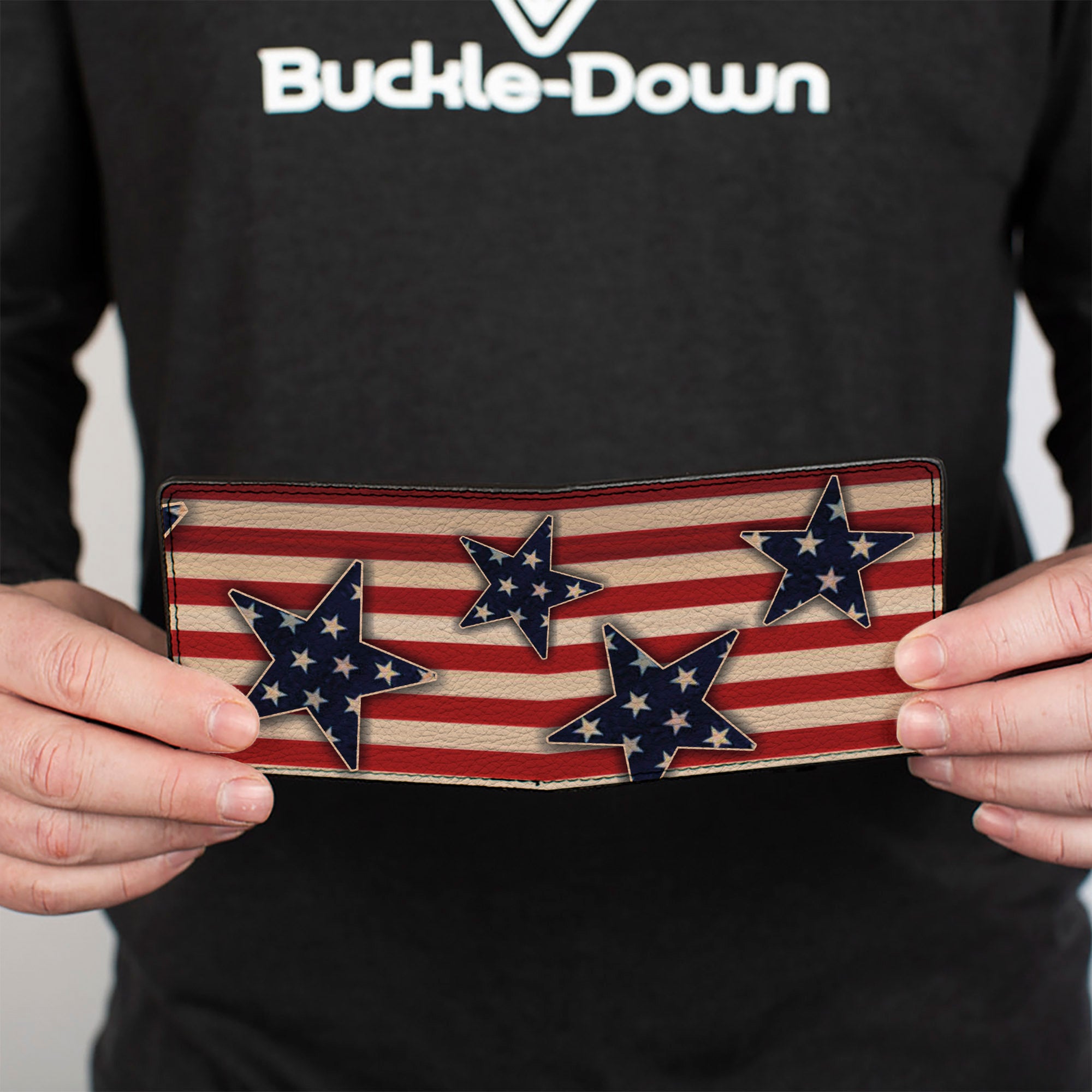 Bi-Fold Wallet - Americana Stars & Stripes Red/White/Blue/White Bi-Fold Wallets Buckle-Down