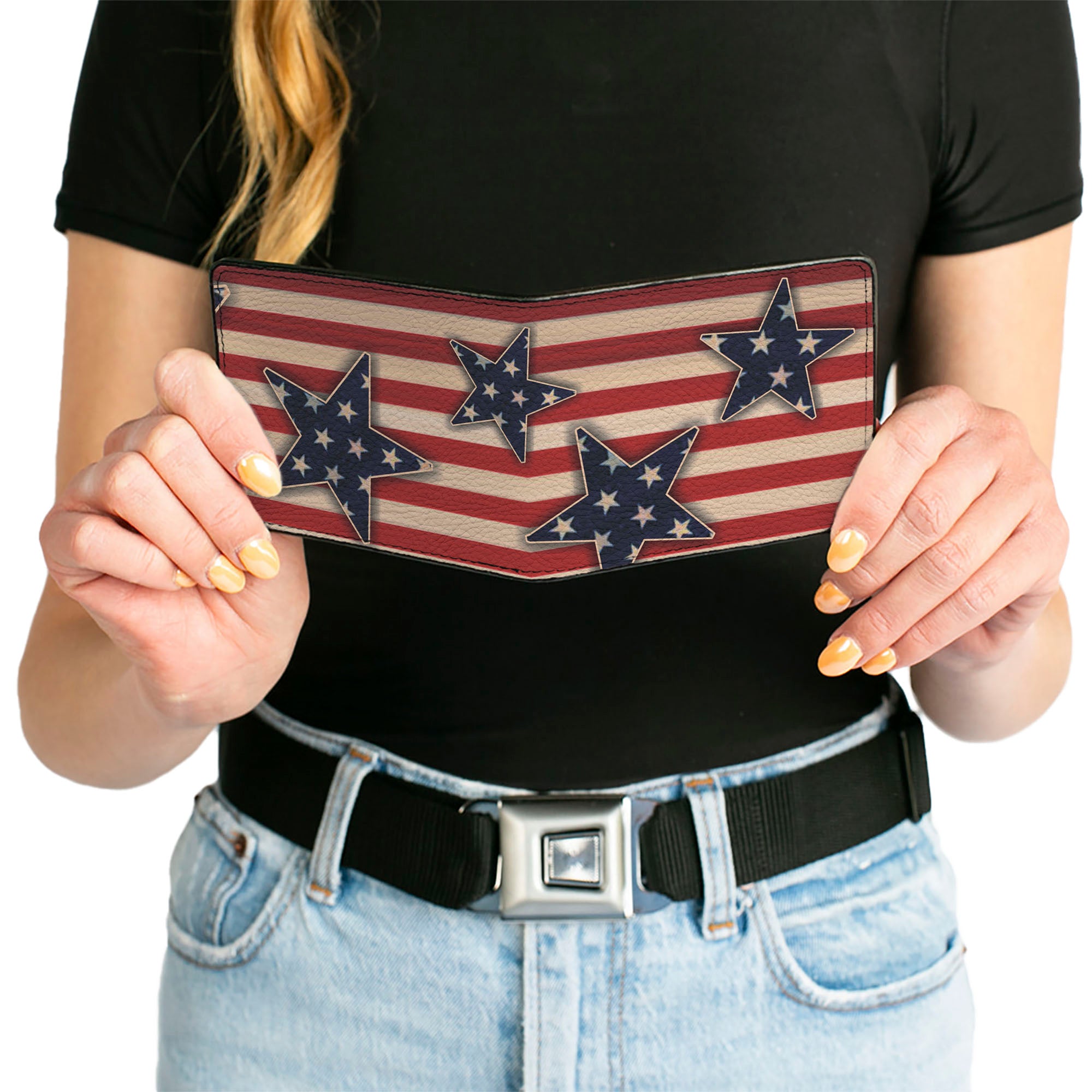 Bi-Fold Wallet - Americana Stars & Stripes Red/White/Blue/White Bi-Fold Wallets Buckle-Down