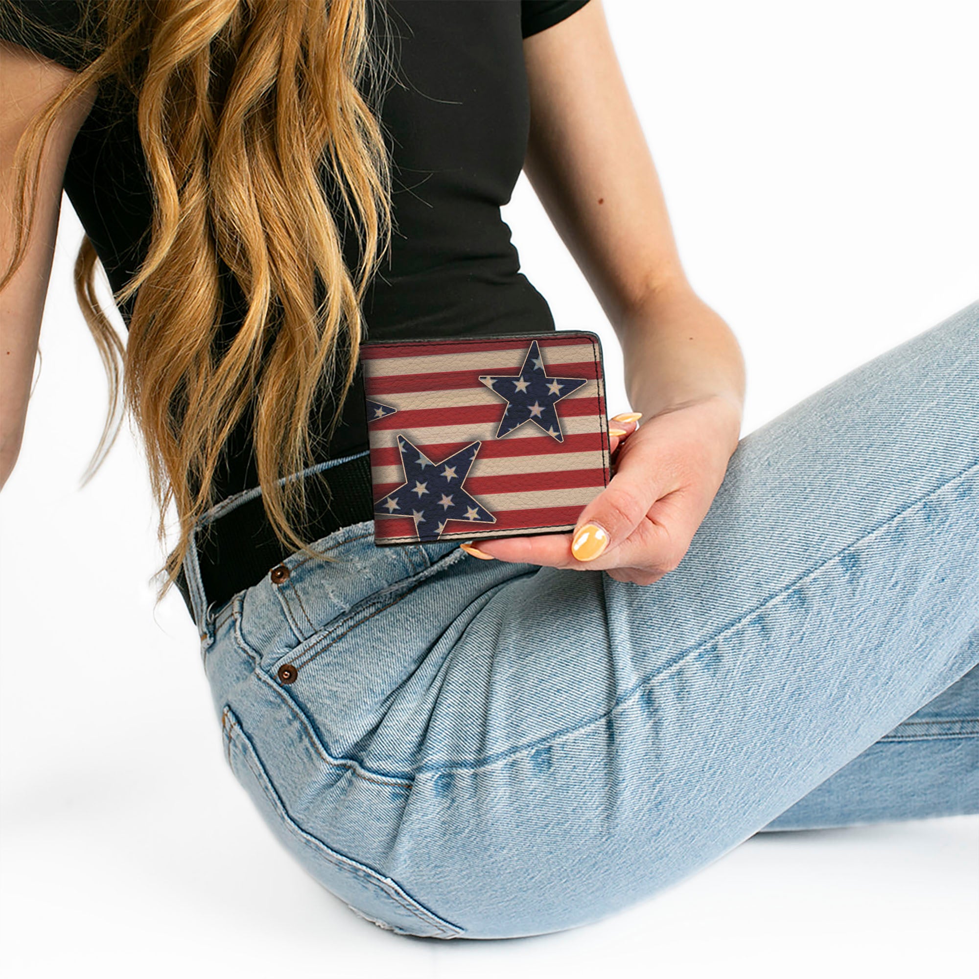 Bi-Fold Wallet - Americana Stars & Stripes Red/White/Blue/White Bi-Fold Wallets Buckle-Down
