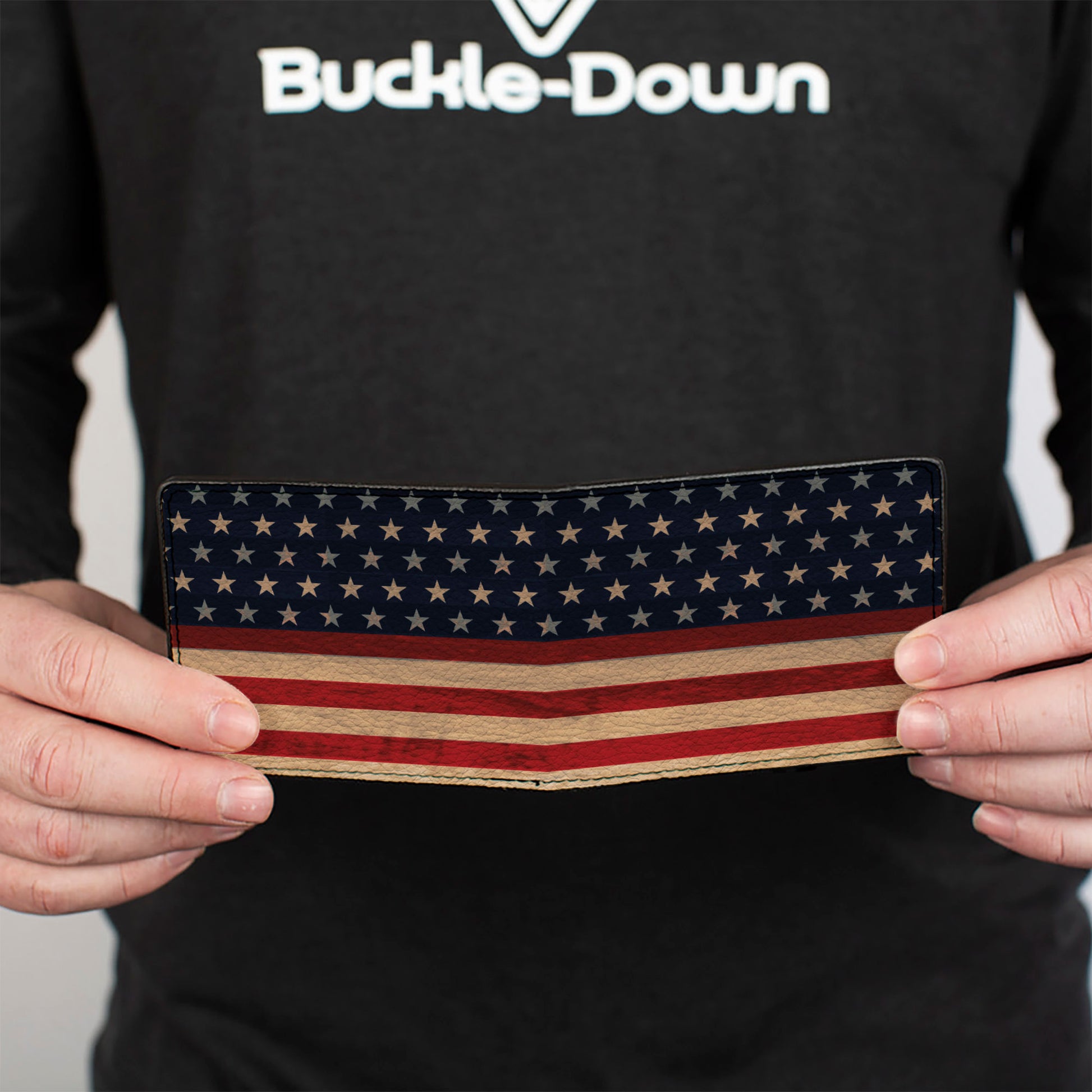 Bi-Fold Wallet - American Flag Stripe Bi-Fold Wallets Buckle-Down