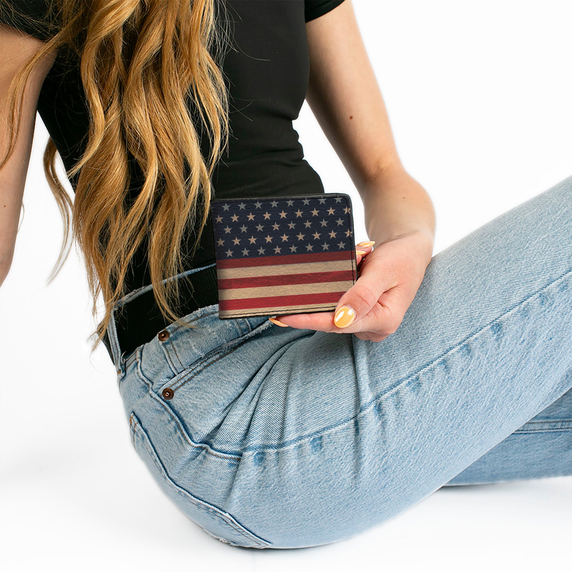 Bi-Fold Wallet - American Flag Stripe Bi-Fold Wallets Buckle-Down
