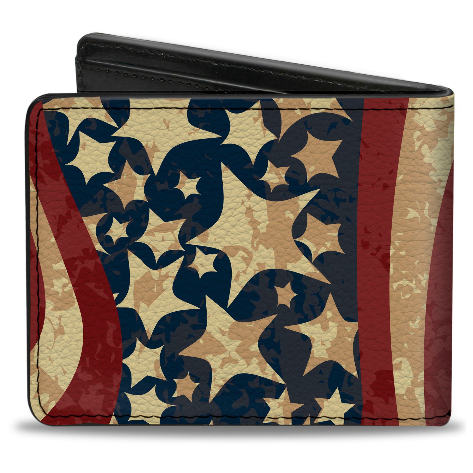 Bi-Fold Wallet - Americana Diagonal Vintage Stars & Stripes2 Bi-Fold Wallets Buckle-Down