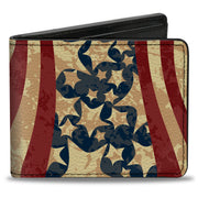 Bi-Fold Wallet - Americana Diagonal Vintage Stars & Stripes2 Bi-Fold Wallets Buckle-Down