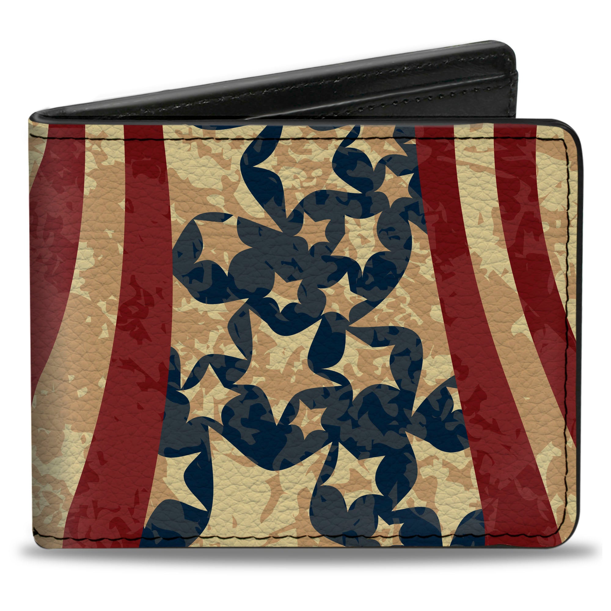 Bi-Fold Wallet - Americana Diagonal Vintage Stars & Stripes2 Bi-Fold Wallets Buckle-Down