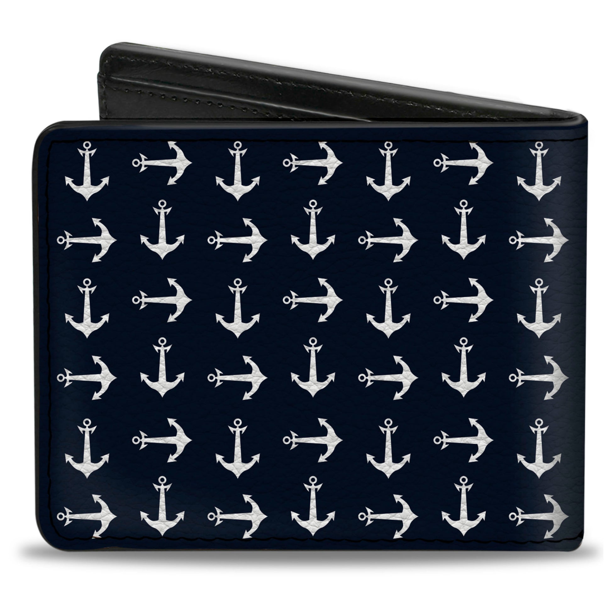 Bi-Fold Wallet - Anchors Navy White Bi-Fold Wallets Buckle-Down