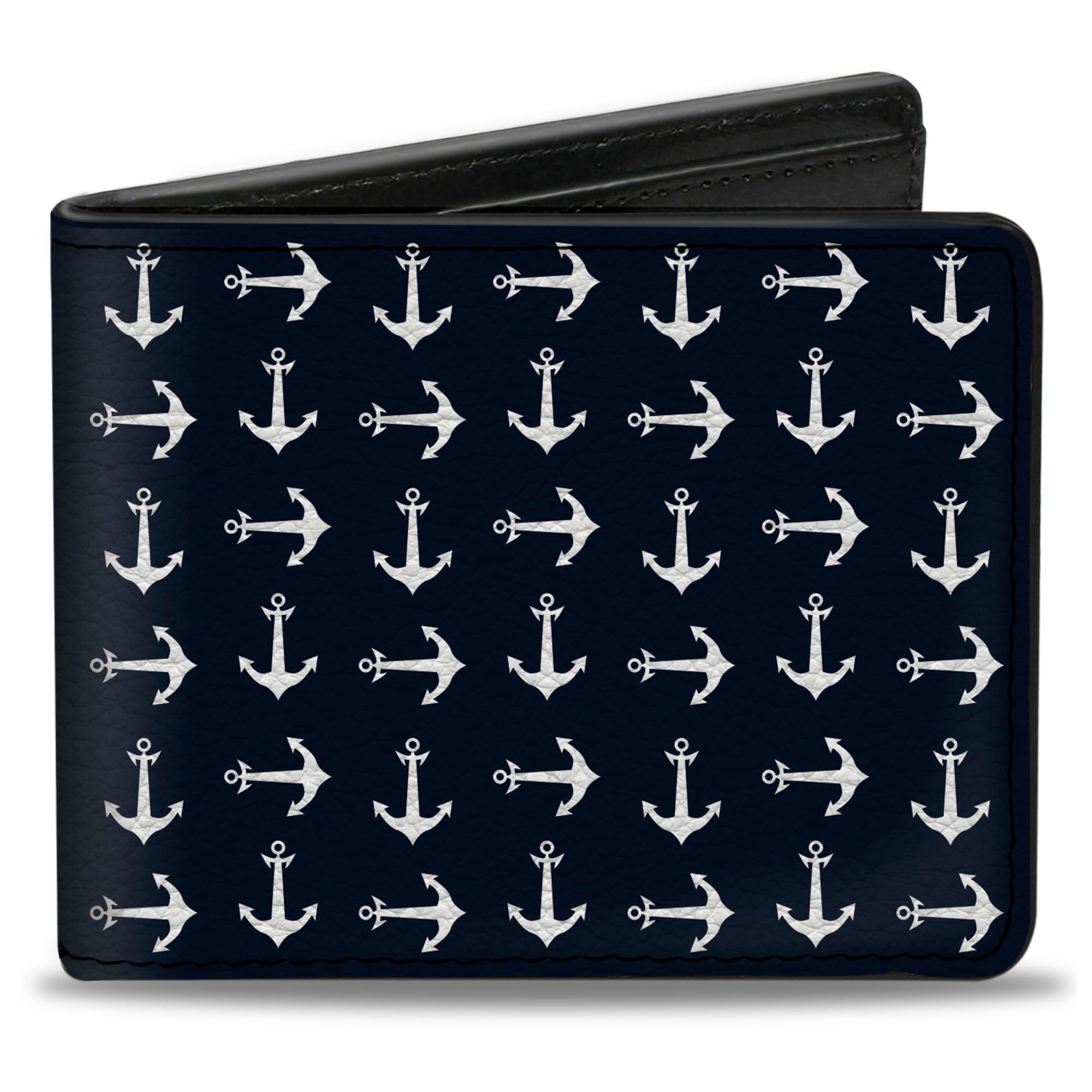 Bi-Fold Wallet - Anchors Navy White Bi-Fold Wallets Buckle-Down