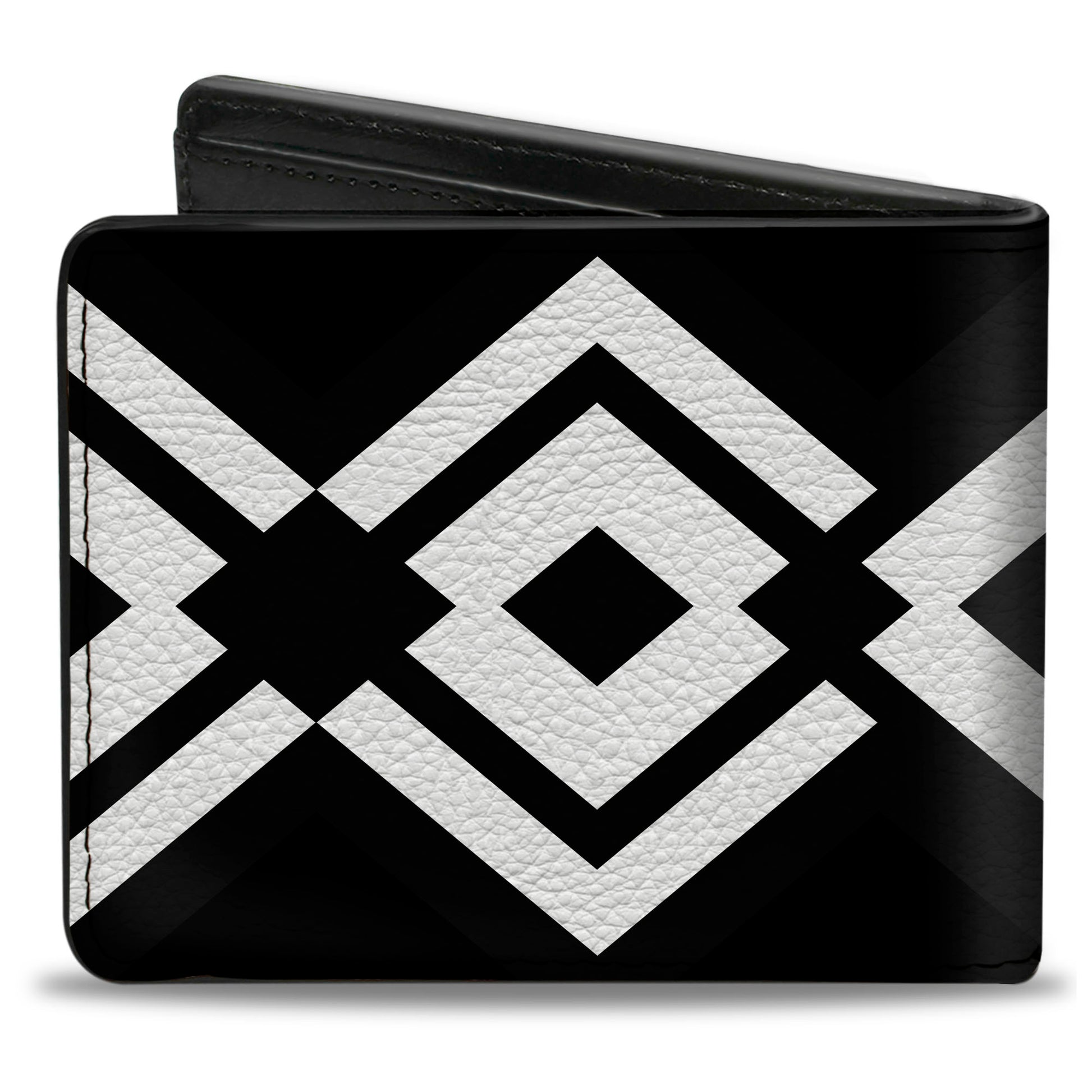 Bi-Fold Wallet - Aztec2 White Black Bi-Fold Wallets Buckle-Down
