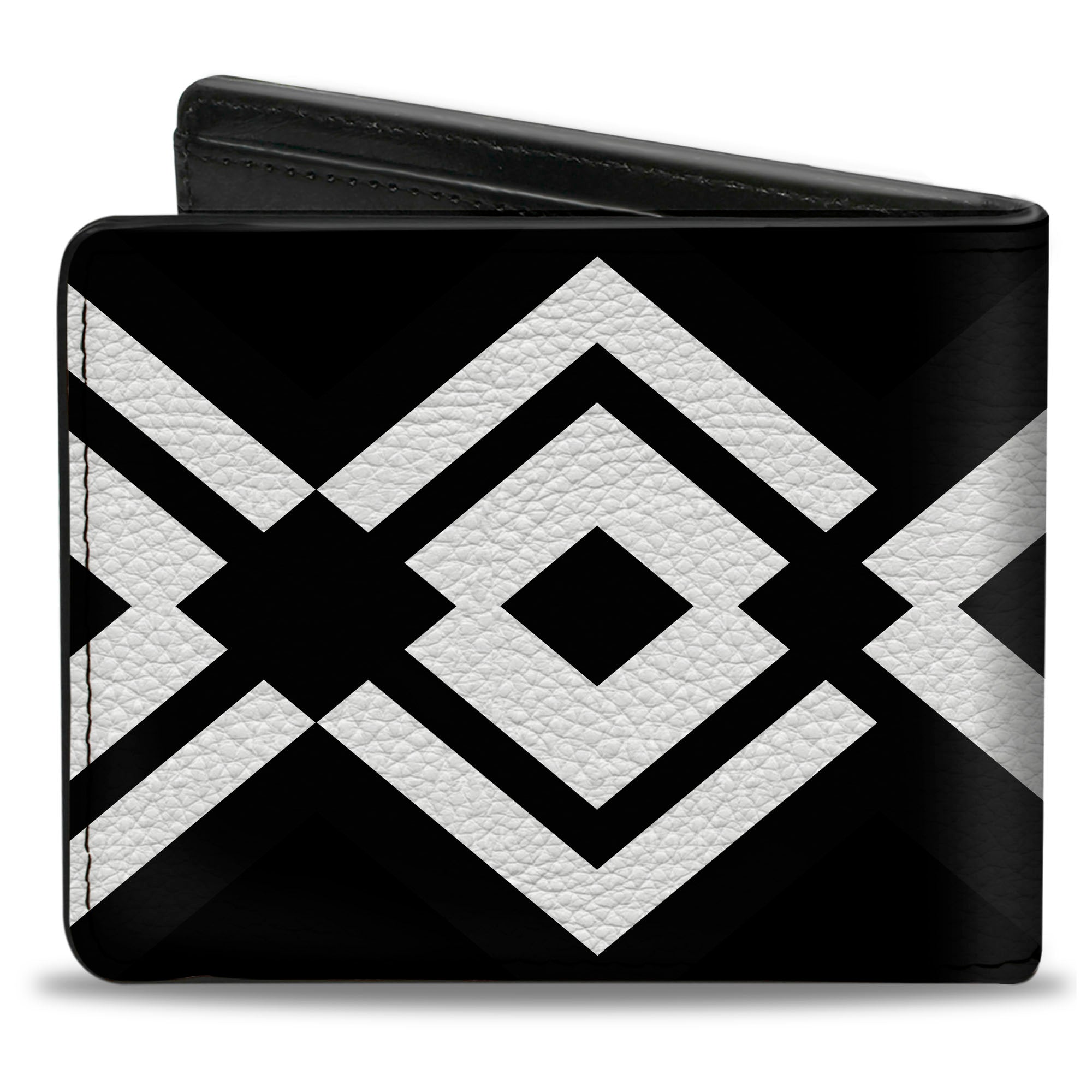 Bi-Fold Wallet - Aztec2 White Black Bi-Fold Wallets Buckle-Down