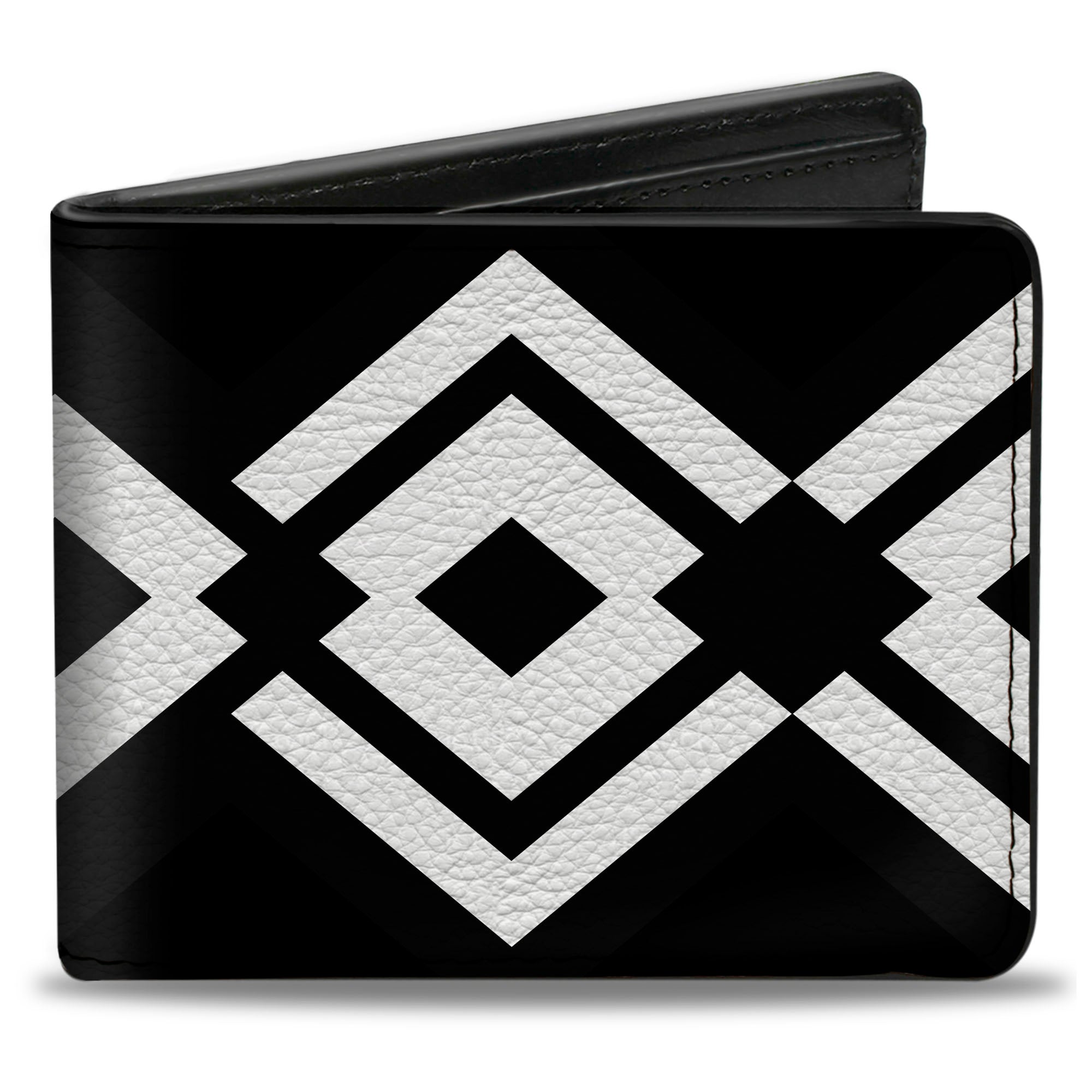 Bi-Fold Wallet - Aztec2 White Black Bi-Fold Wallets Buckle-Down