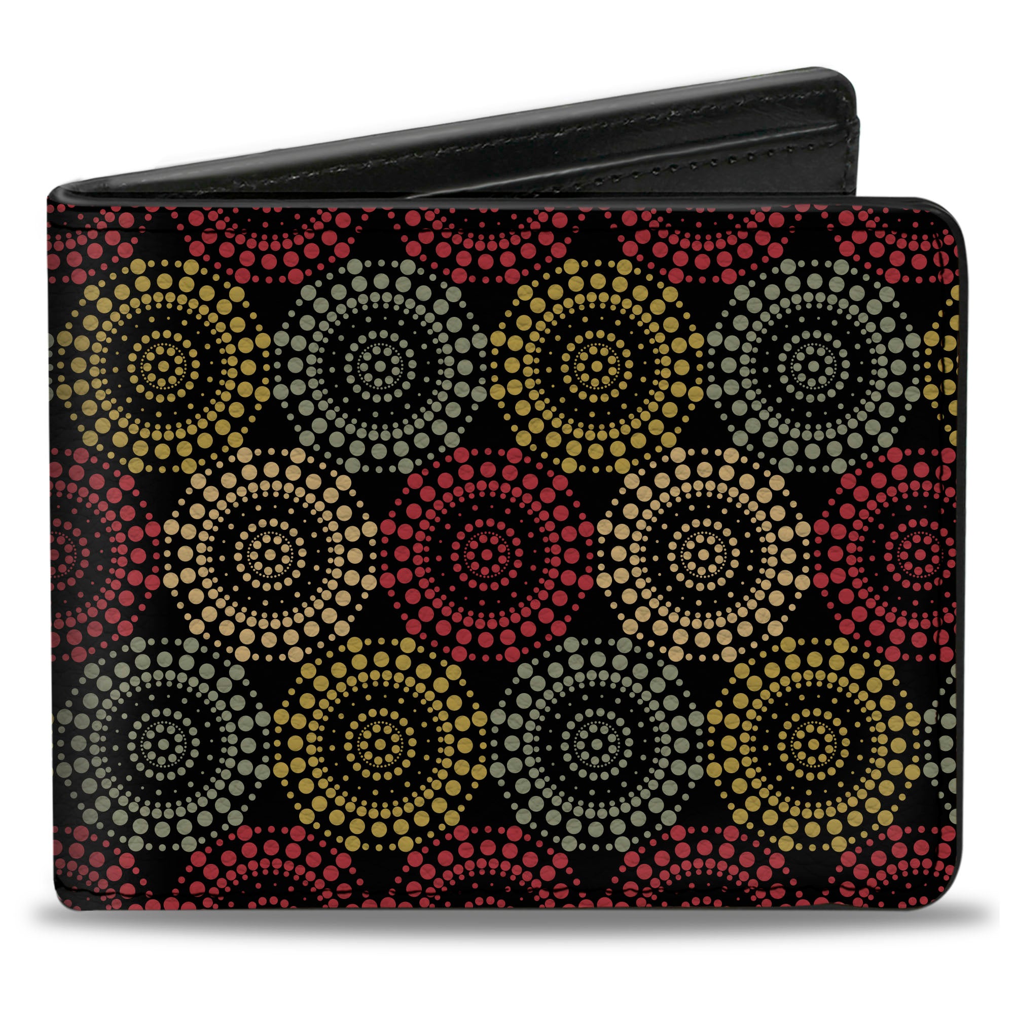 Bi-Fold Wallet - Aboriginal Black Cream Multi Color Bi-Fold Wallets Buckle-Down