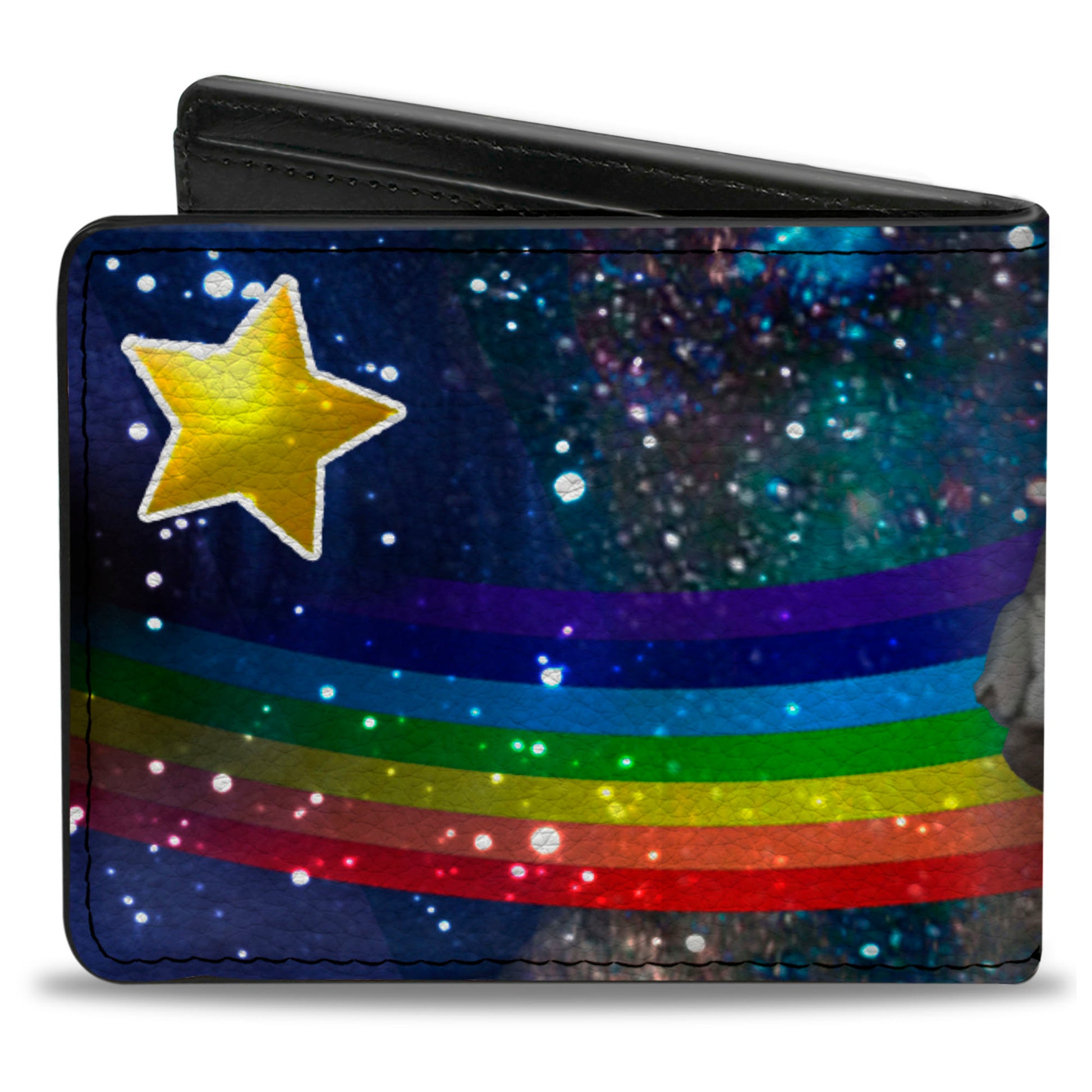 Bi-Fold Wallet - Astronaut Cats in Space Rainbows Stars Bi-Fold Wallets Buckle-Down