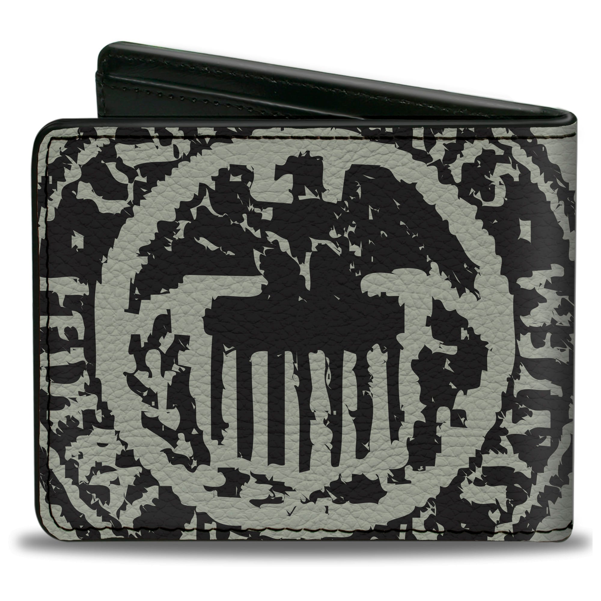 Bi-Fold Wallet - Americana Federal Reserve Seal Weathered Gray Black Bi-Fold Wallets Buckle-Down