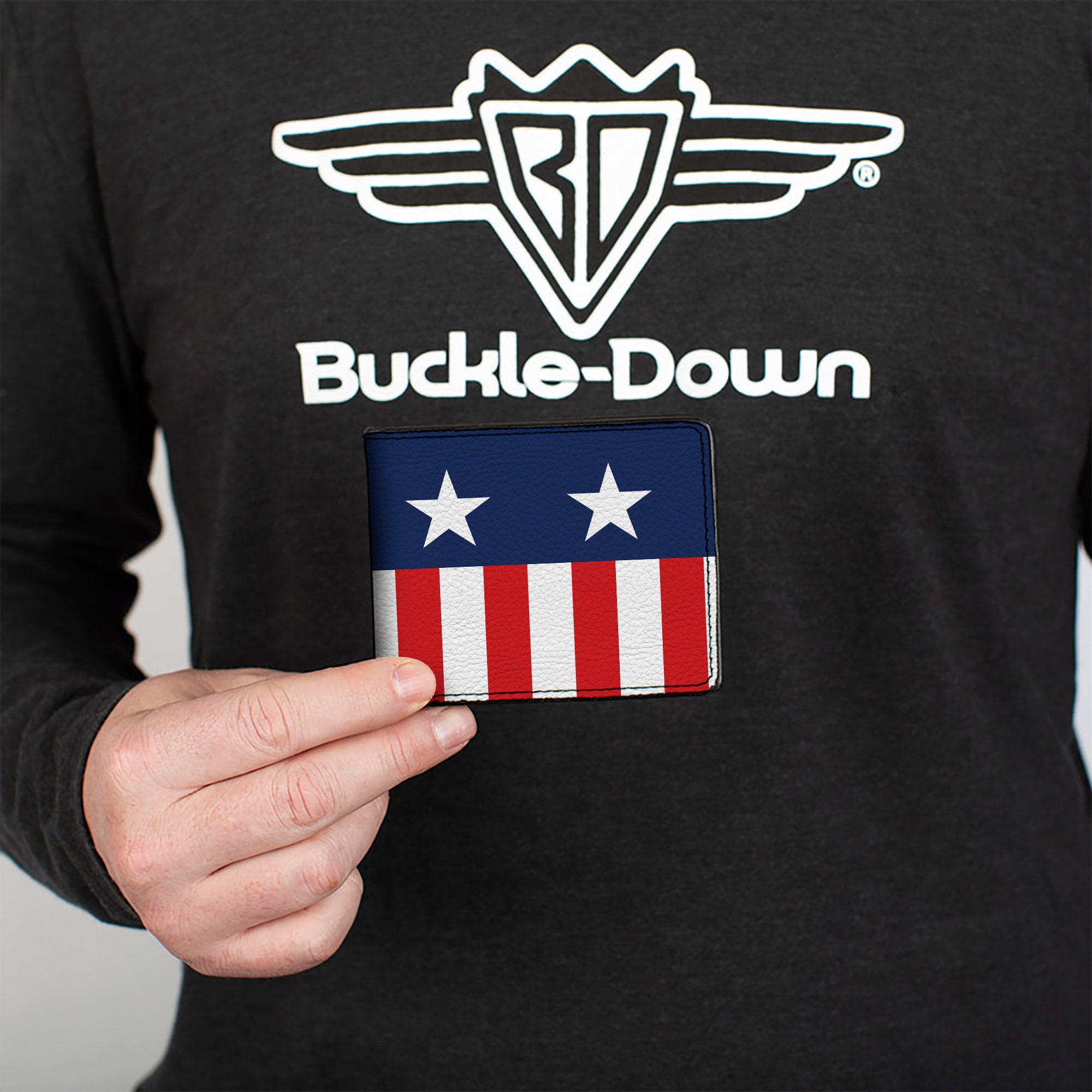 Bi-Fold Wallet - Americana Stars & Stripes2 Blue White Red White Bi-Fold Wallets Buckle-Down