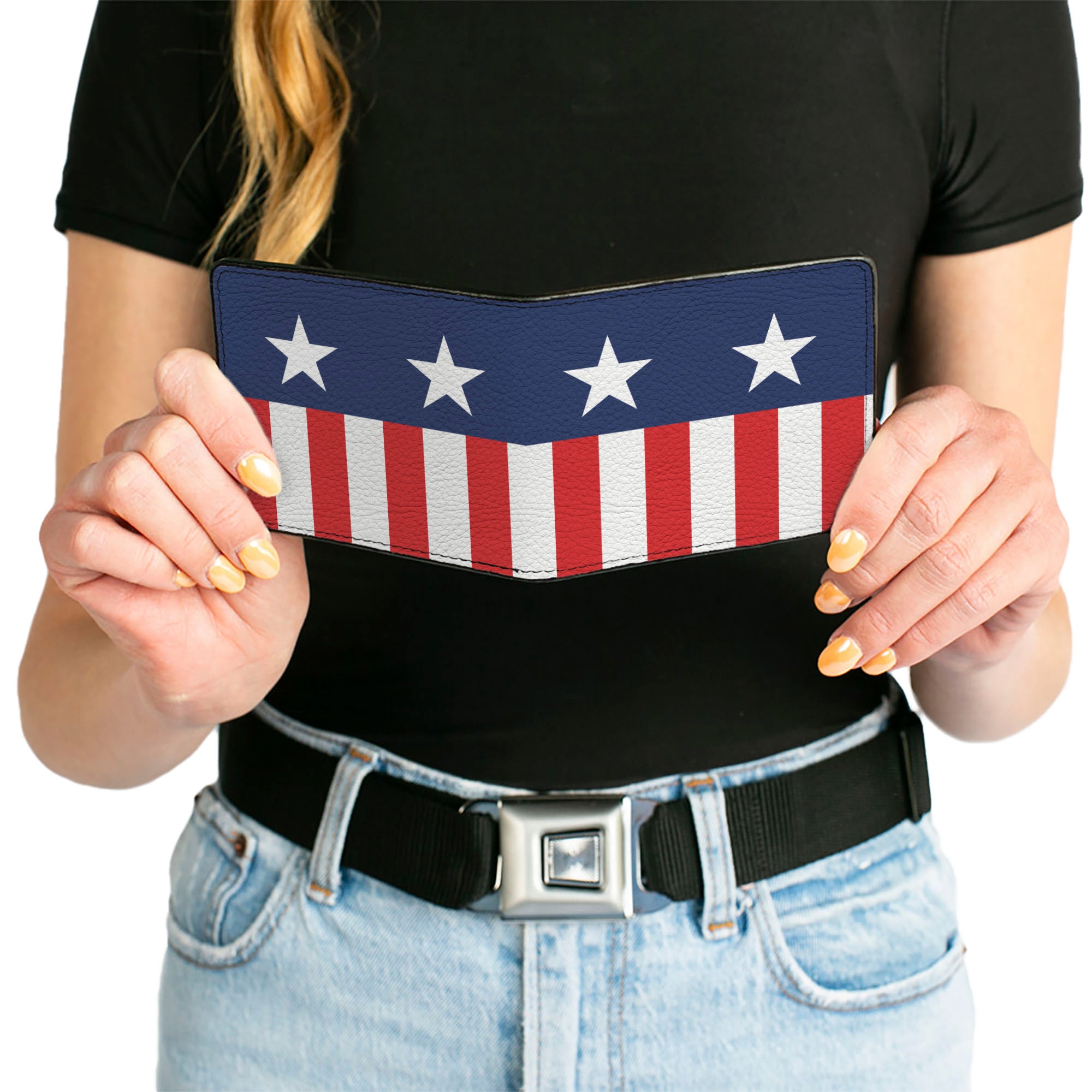 Bi-Fold Wallet - Americana Stars & Stripes2 Blue White Red White Bi-Fold Wallets Buckle-Down