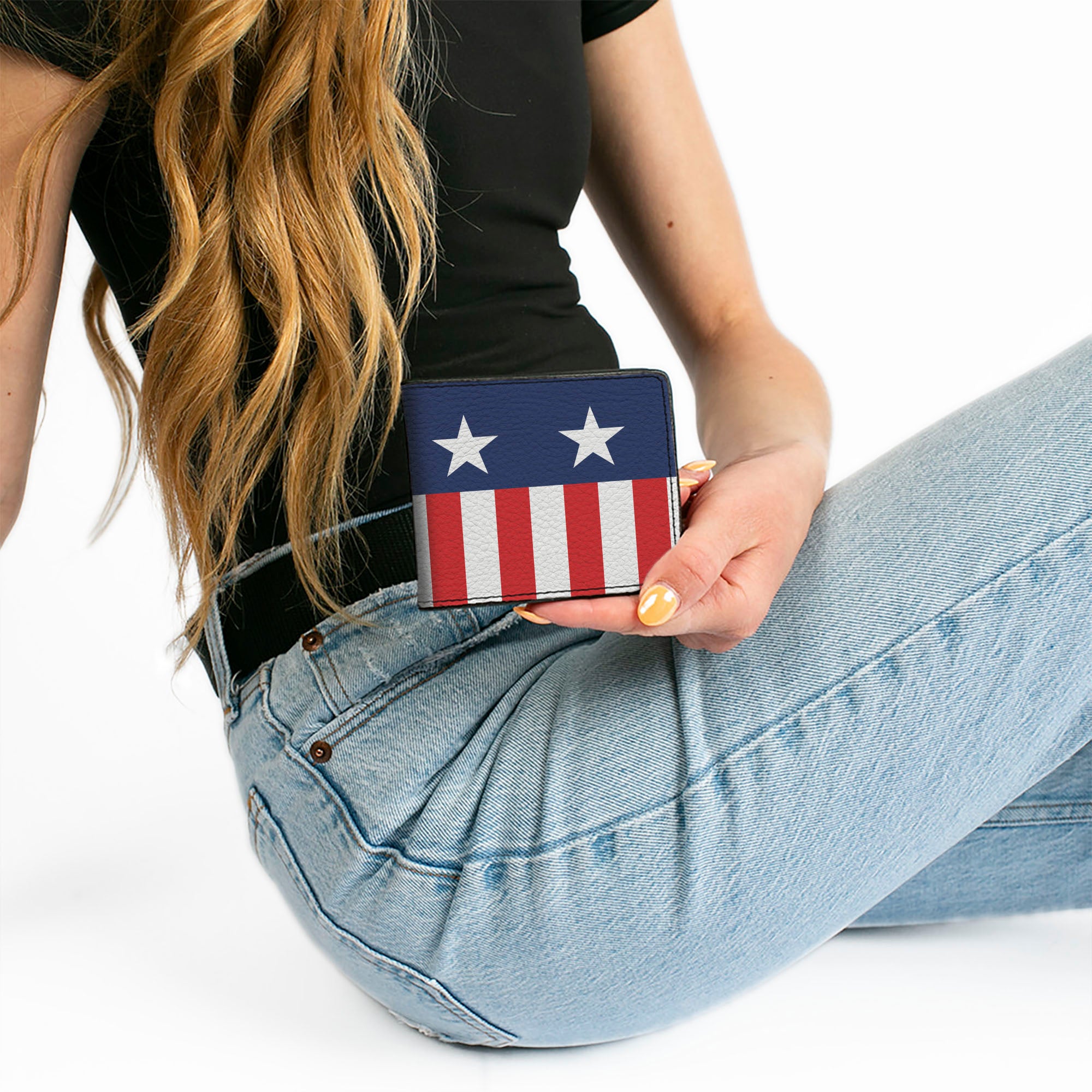 Bi-Fold Wallet - Americana Stars & Stripes2 Blue White Red White Bi-Fold Wallets Buckle-Down