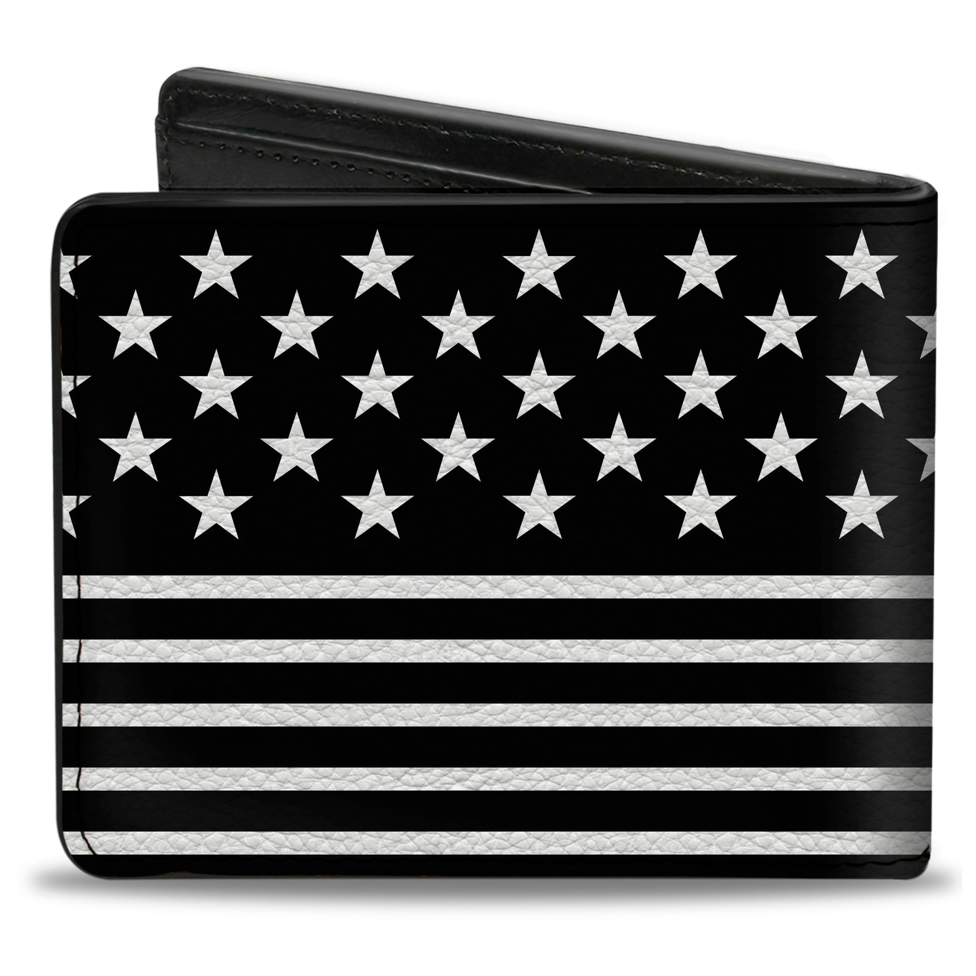 Bi-Fold Wallet - Americana Stars & Stripes2 Black White Bi-Fold Wallets Buckle-Down